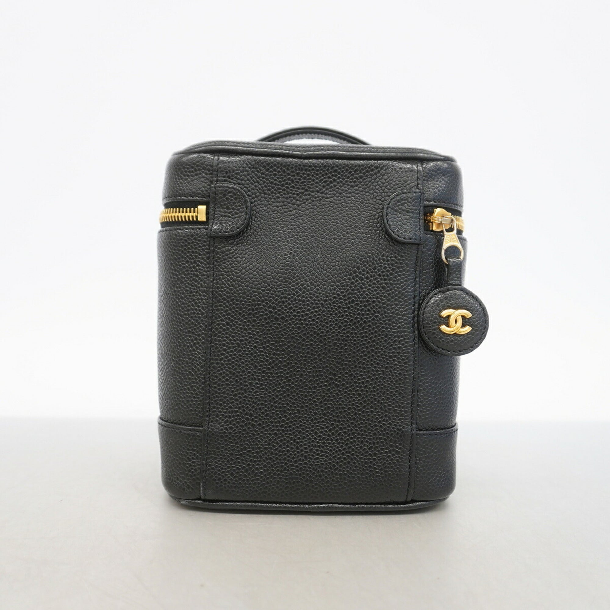 Chanel Black Grained Calfskin Vanity Bag (Pre-Owned)