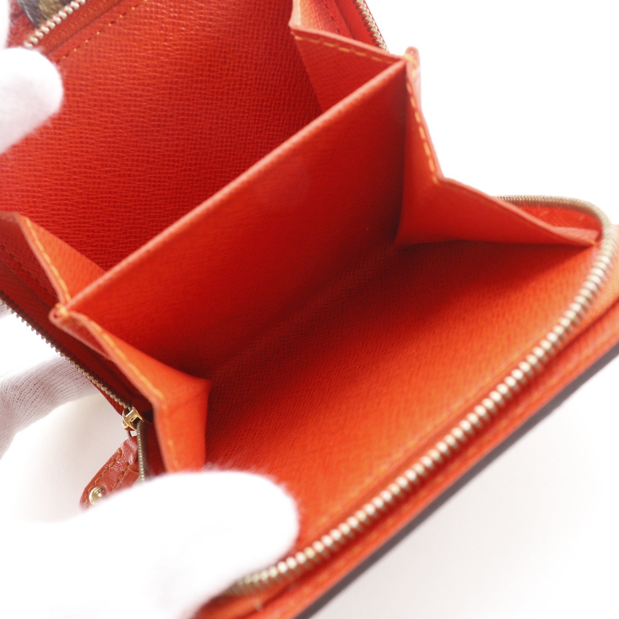 Louis Vuitton Brown Monogram Orange Canvas Monogram Perforated Wallet (Bi-Fold) (Pre-Owned)