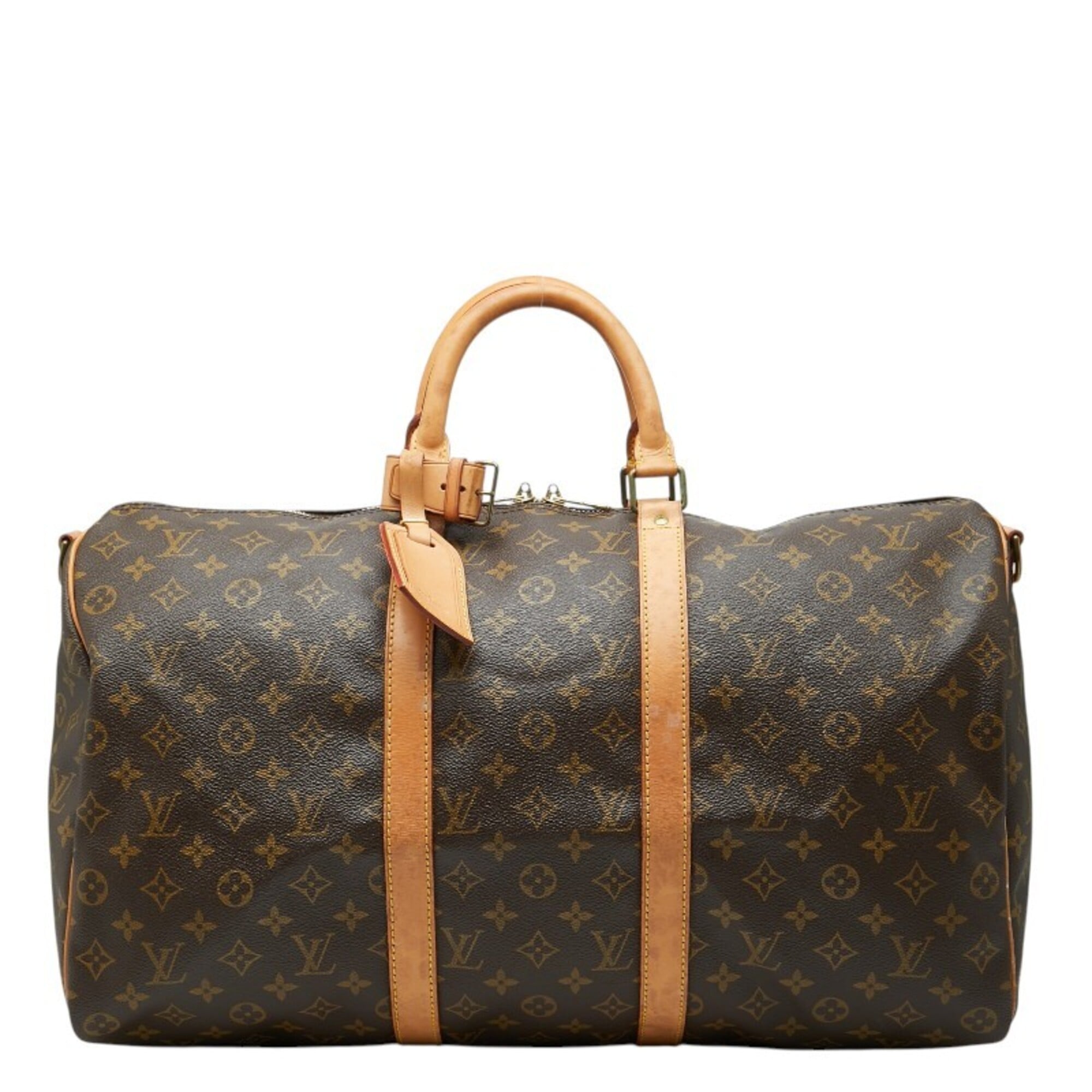 Louis Vuitton Brown Pvc Leather Boston Bag (Pre-Owned)