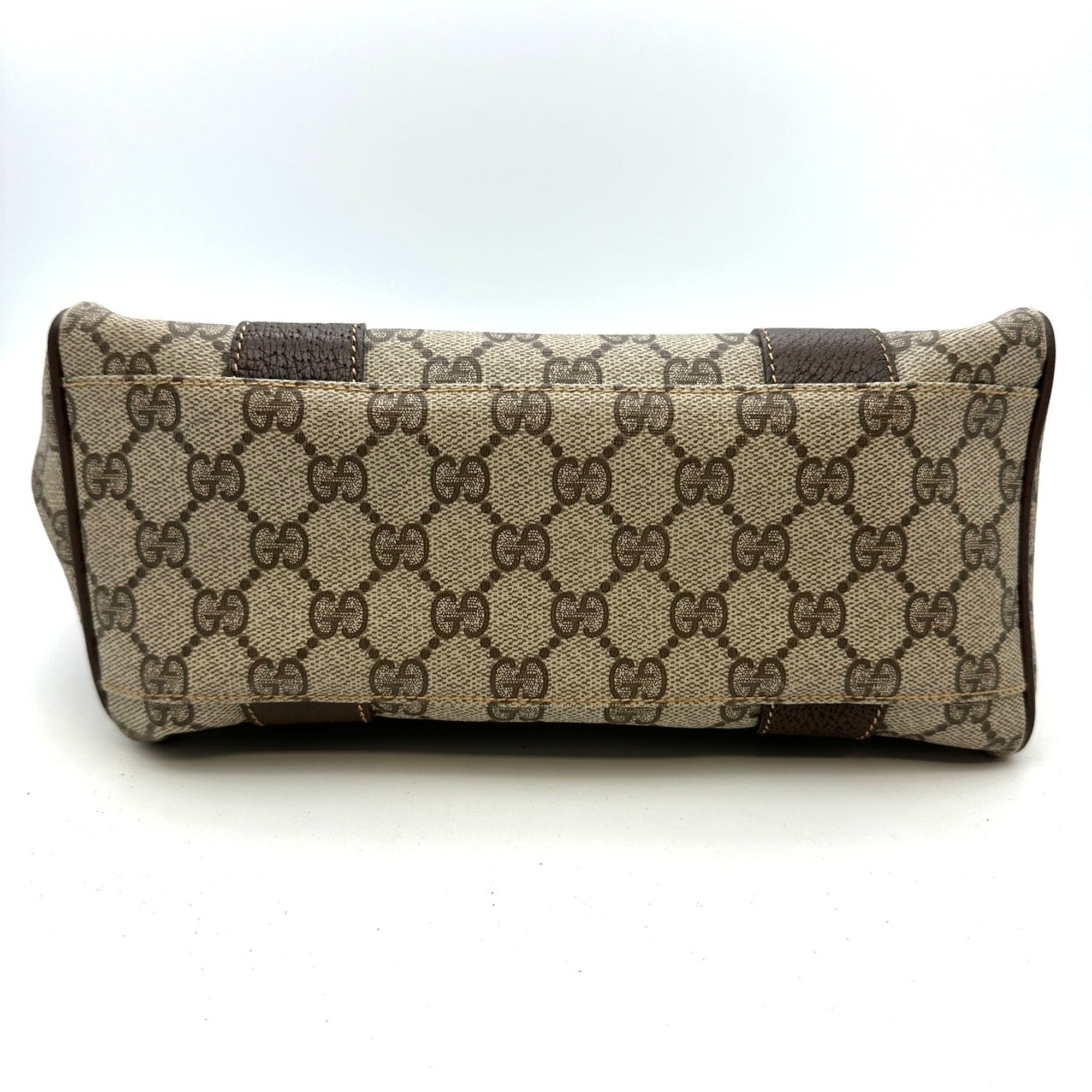 Gucci Brown Gg Supreme Canvas Handbag (Pre-Owned)