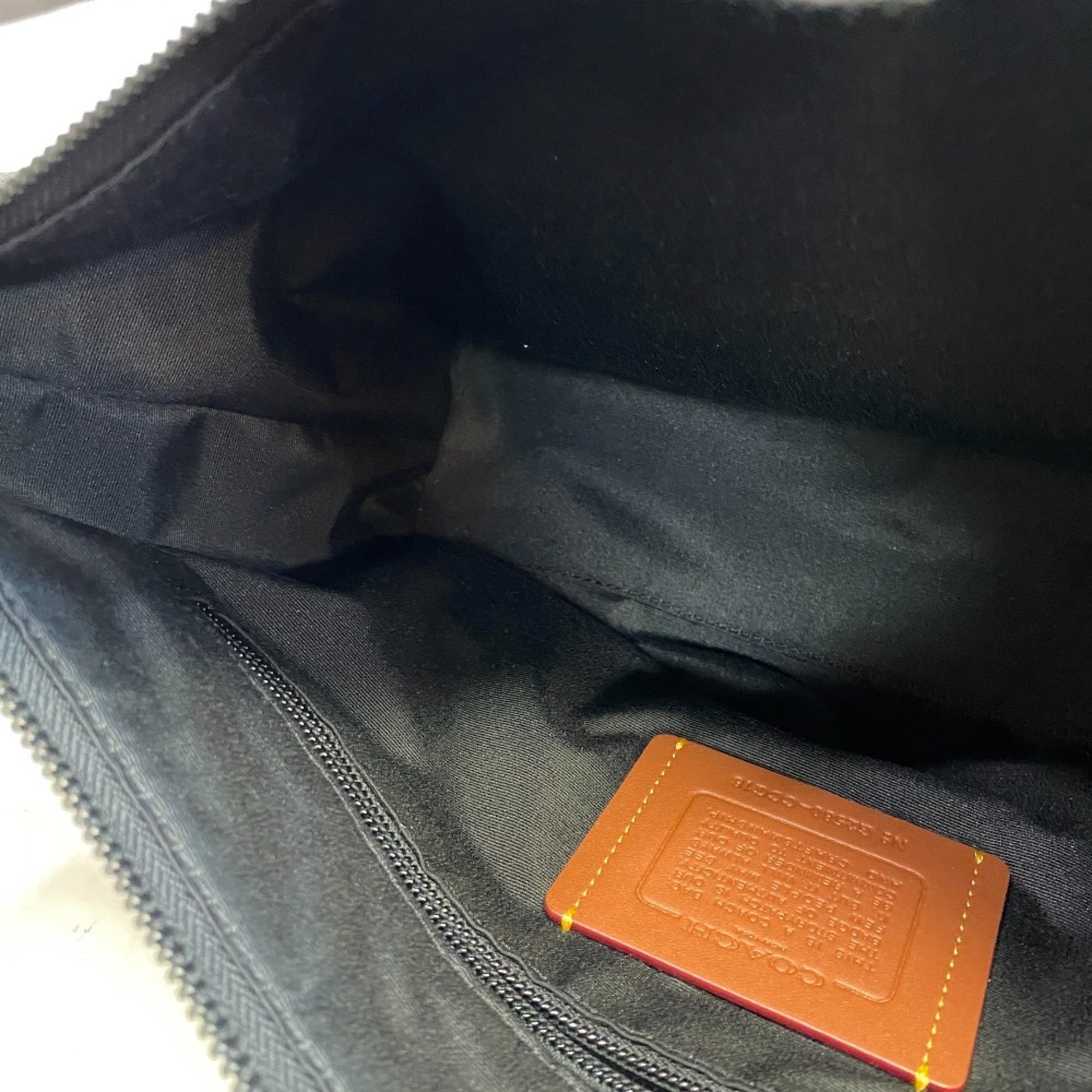 Coach Black Gray Pvc Coated Canvas Shoulder Bag Sling Bag (Pre-Owned)