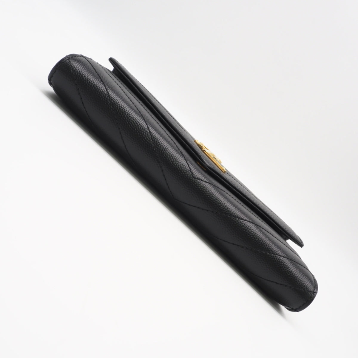 Yves Saint Laurent Black Leather Long Wallet (Bi-Fold) (Pre-Owned)