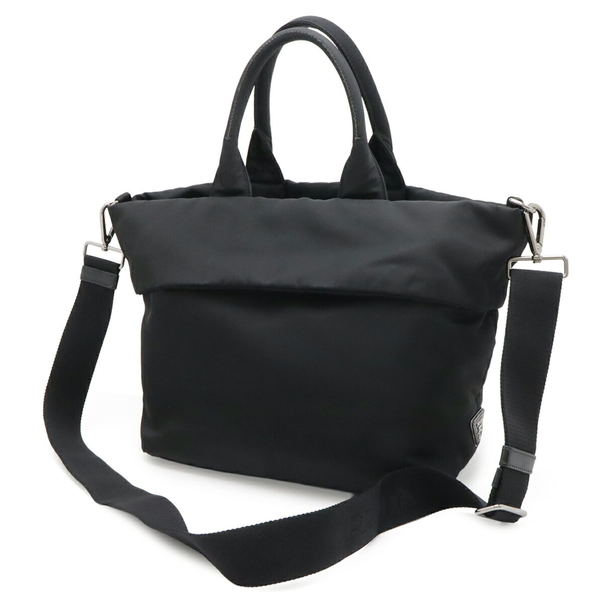 Prada Black Nero Nylon Shoulder Bag Tote Bag (Pre-Owned)