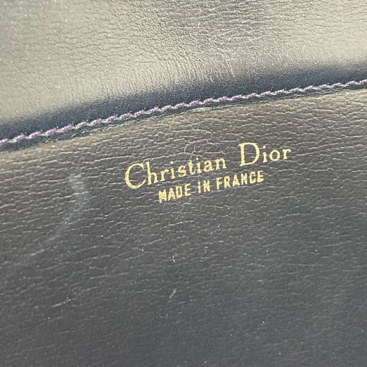 Christian Dior Navy Leather Shoulder Bag (Pre-Owned)