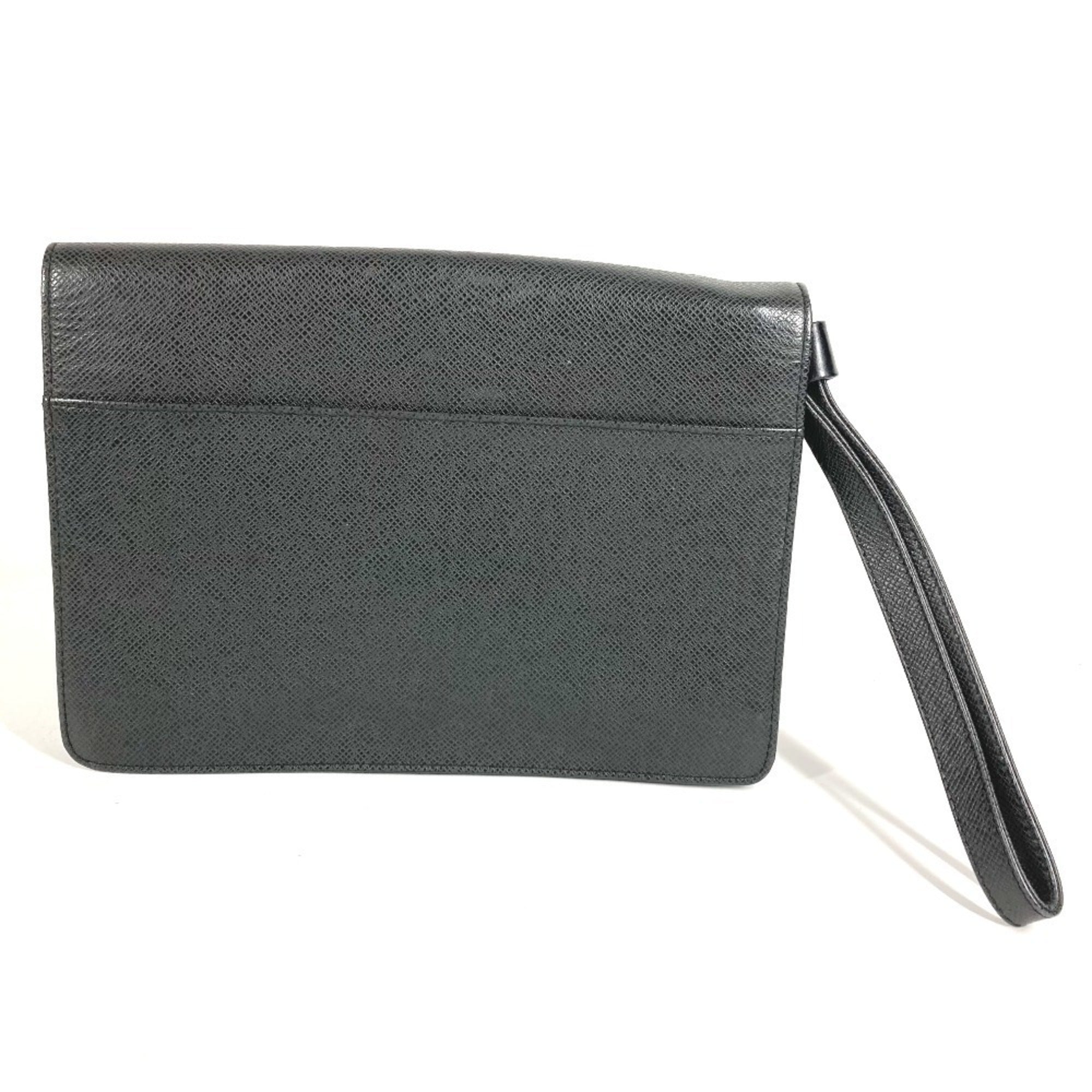 Louis Vuitton Ardoise Black Galle Taiga Leather Clutch Bag Handbag Pouch (Pre-Owned)