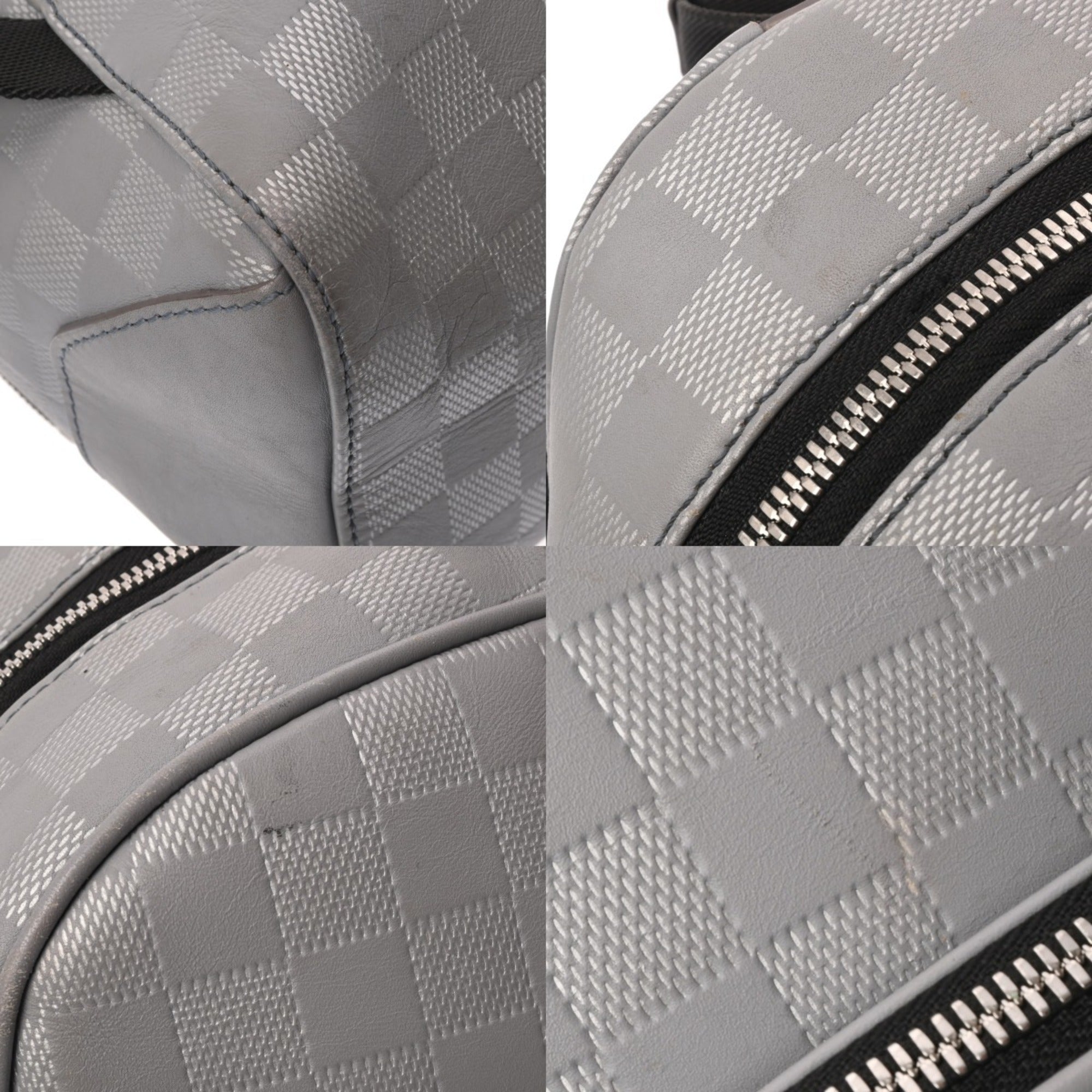 Louis Vuitton Silver Leather Backpack (Pre-Owned)
