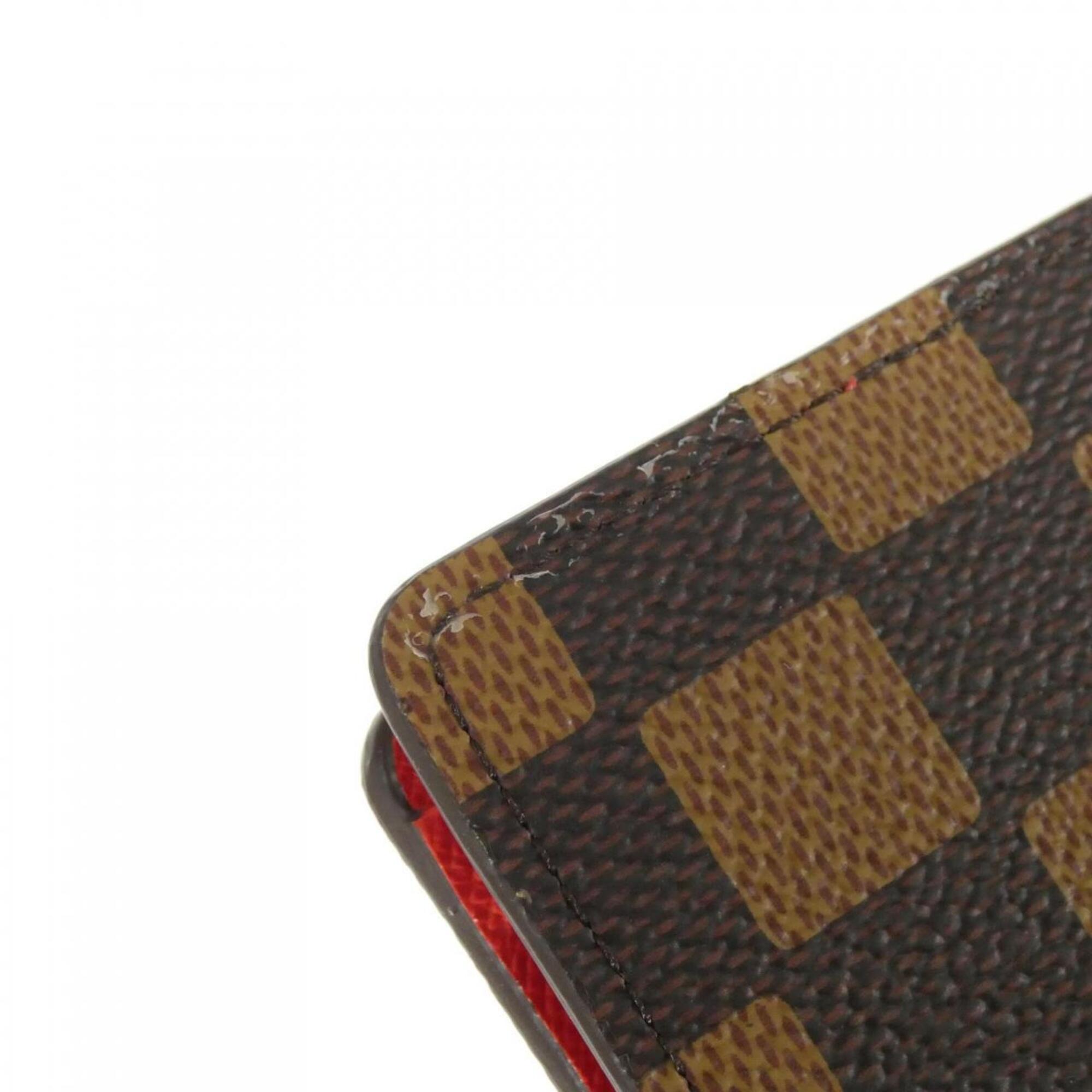 Louis Vuitton Damier Ebene Coated Canvas Long Wallet (Bi-Fold) (Pre-Owned)