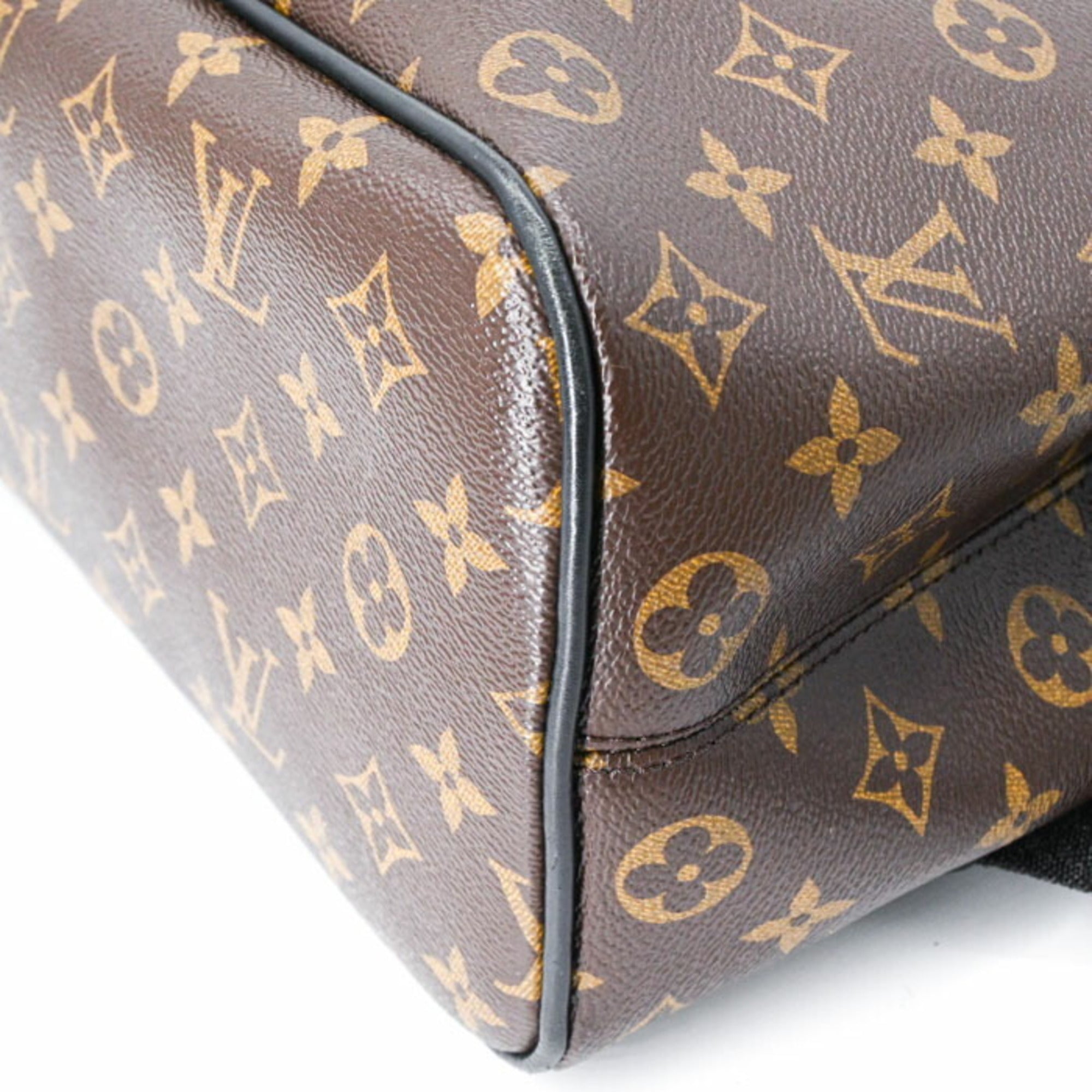 Louis Vuitton Black Brown Monogram Monogram Leather Backpack (Pre-Owned)