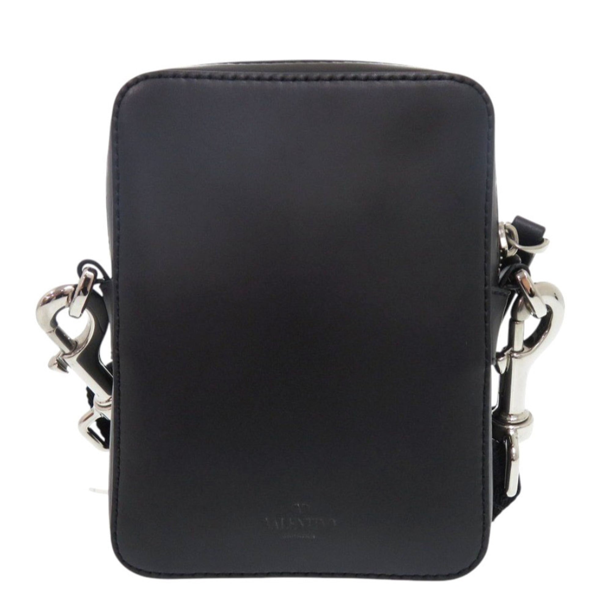 Valentino Garavani Black Leather Shoulder Bag (Pre-Owned)