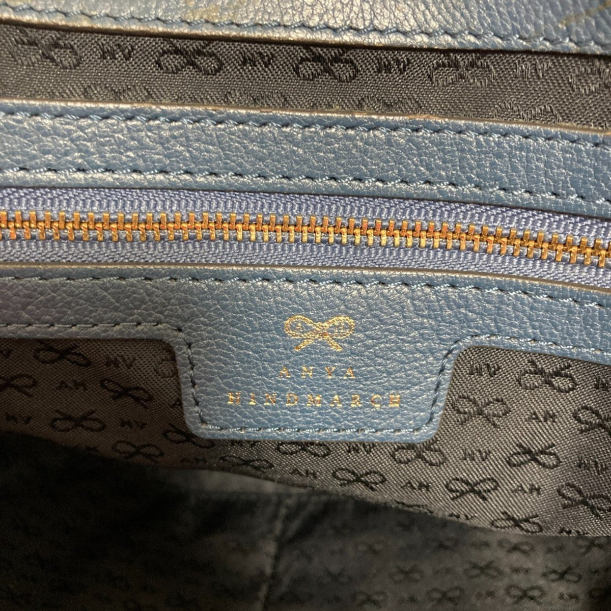 Anya Hindmarch Blue Handbag Shoulder Bag (Pre-Owned)
