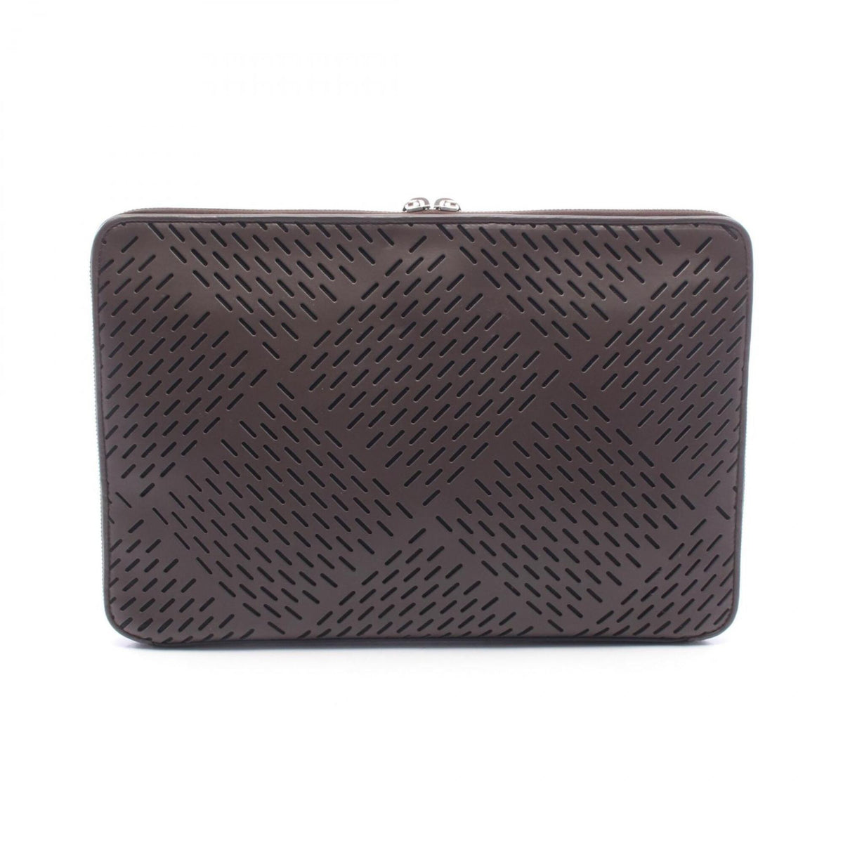 Bottega Veneta Brown Leather Clutch Bag Handbag (Pre-Owned)