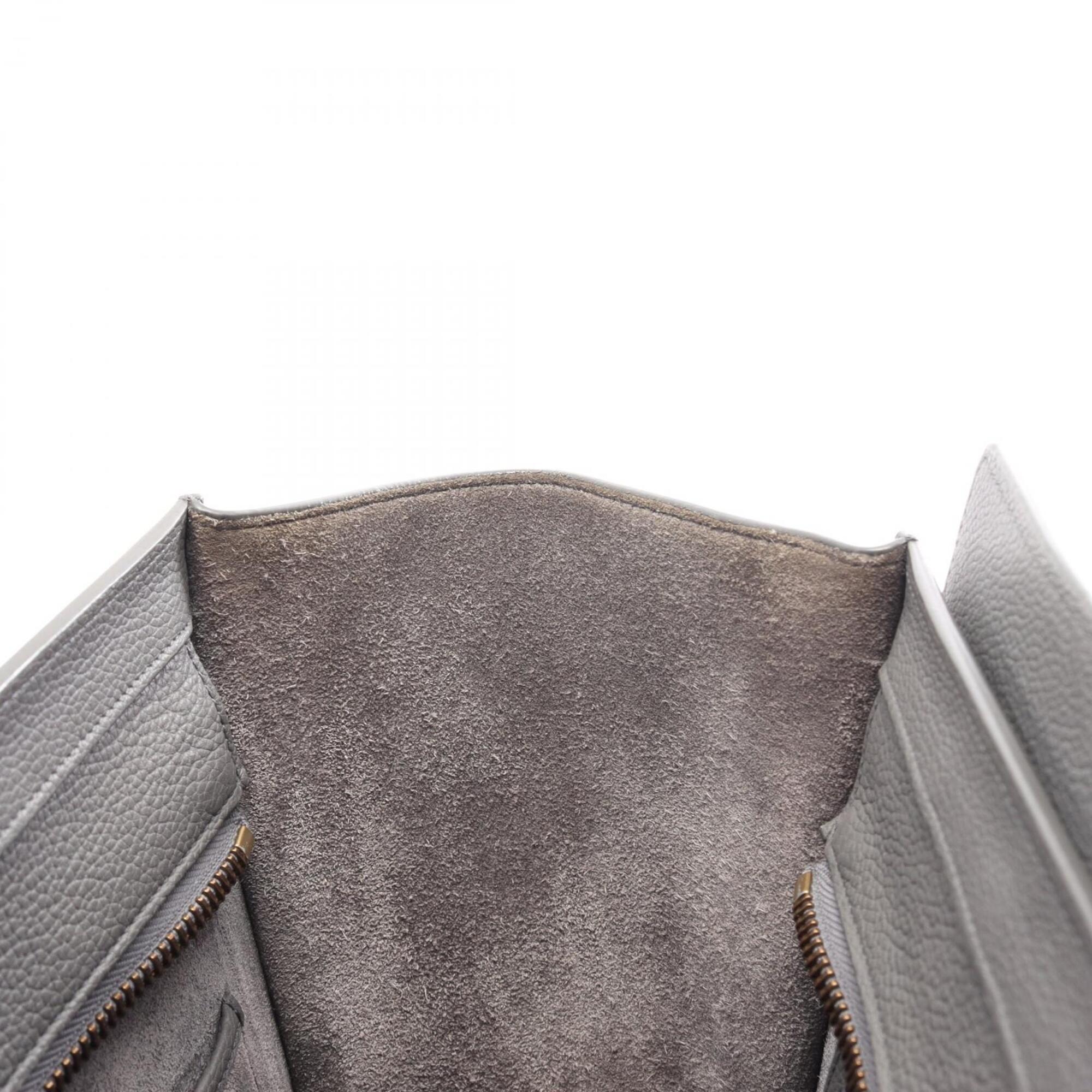 Celine Gray Leather Handbag Tote Bag (Pre-Owned)