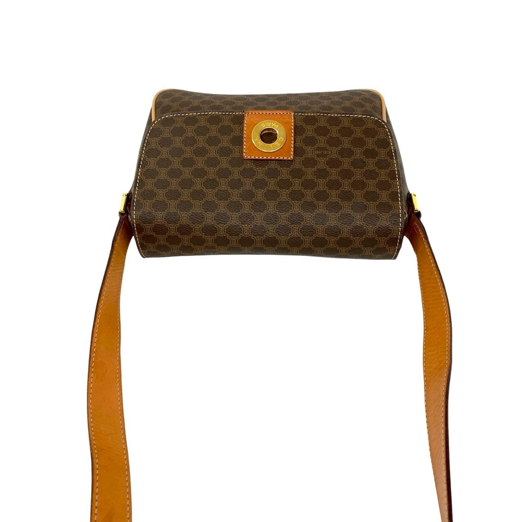 Celine Brown Leather Pvc Shoulder Bag (Pre-Owned)