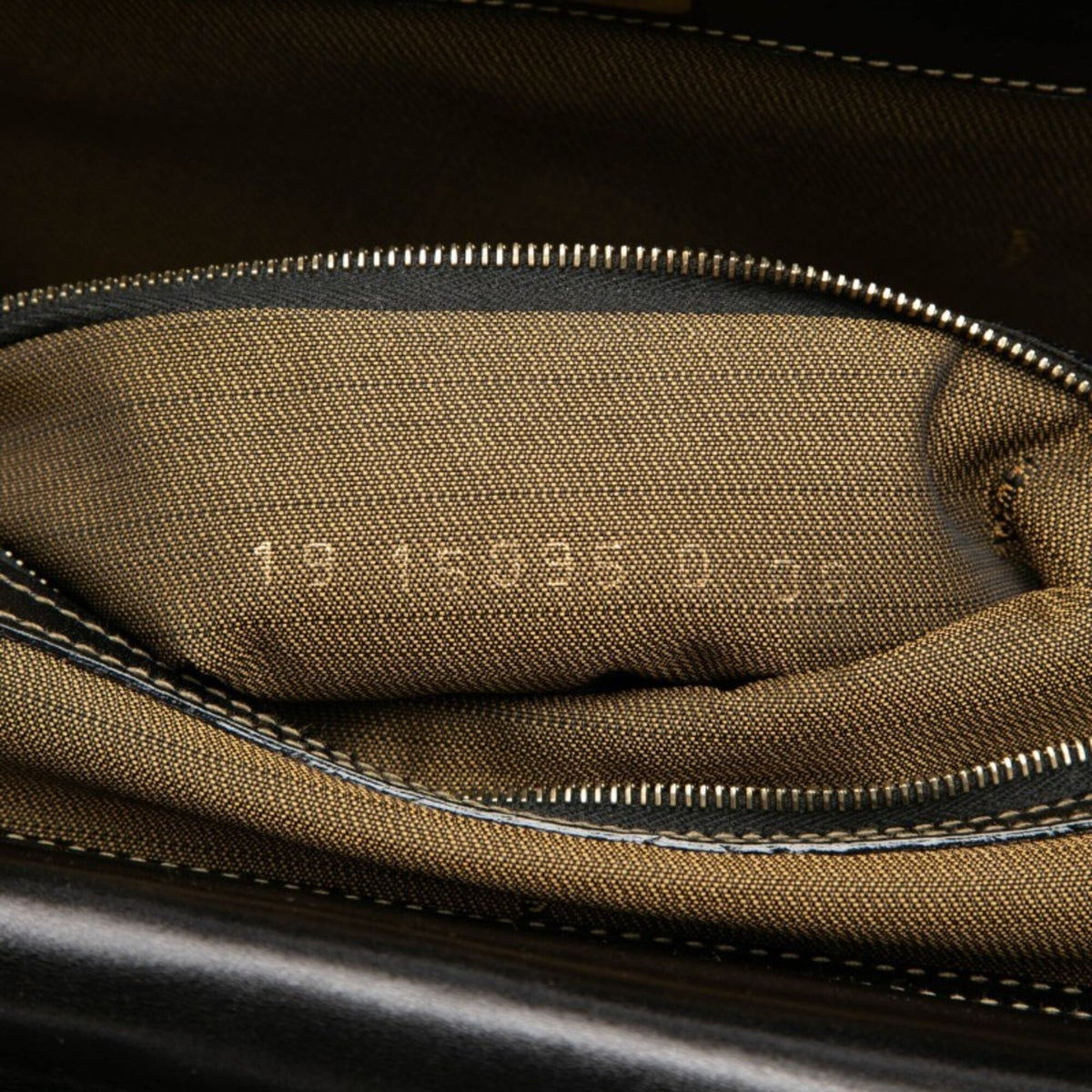 Fendi Black Brown Canvas Leather Tote Bag (Pre-Owned)