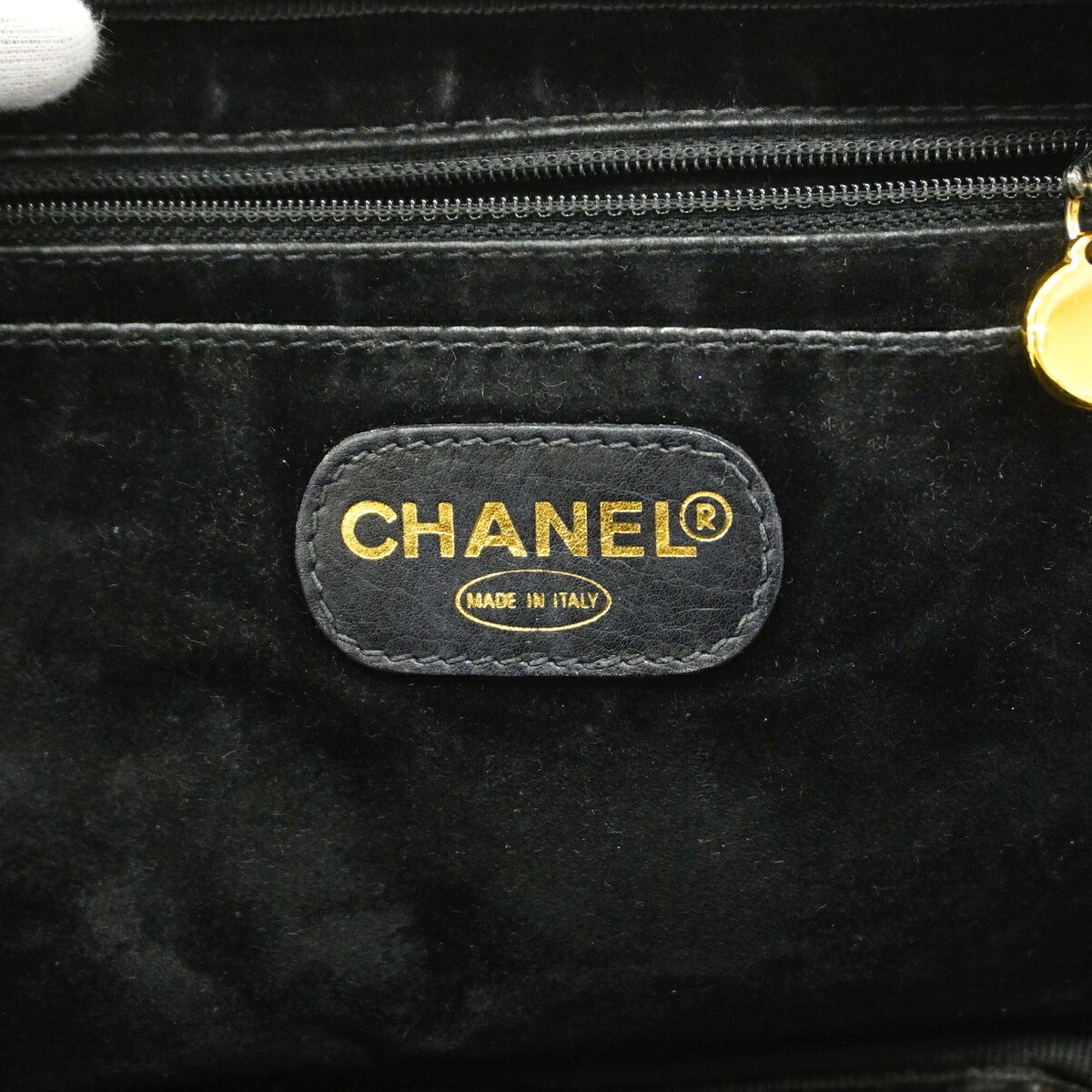 Chanel Black Grained Calfskin Vanity Bag (Pre-Owned)