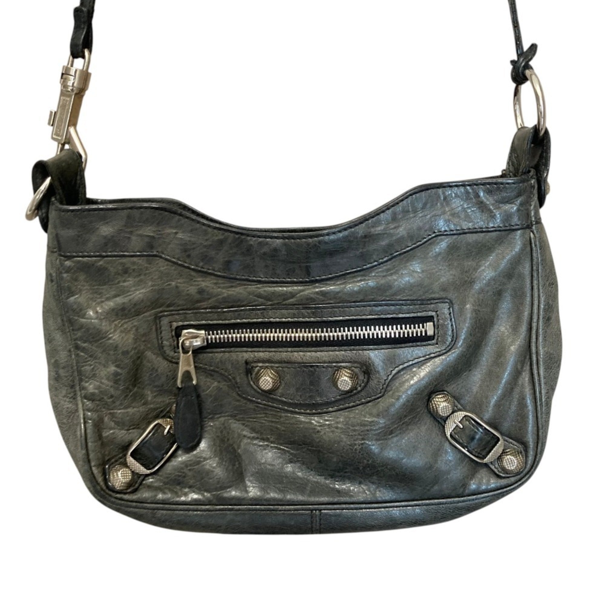 Balenciaga Khaki Leather Shoulder Bag (Pre-Owned)
