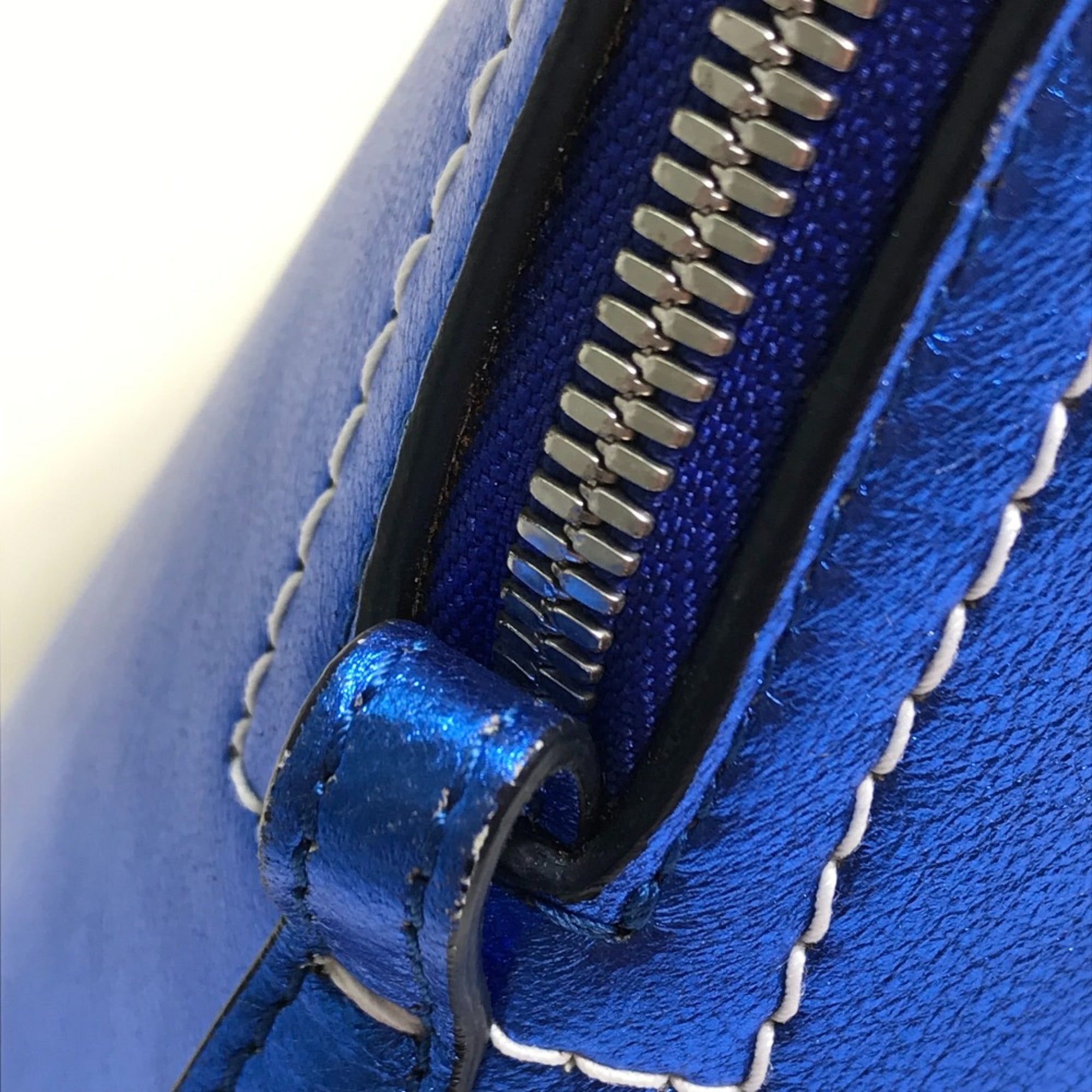 Maison Margiela Blue Leather Shoulder Bag (Pre-Owned)