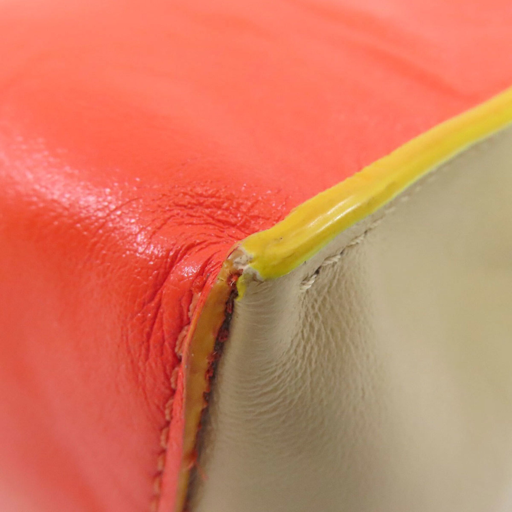 Marni Beige Red Color Leather Handbag (Pre-Owned)