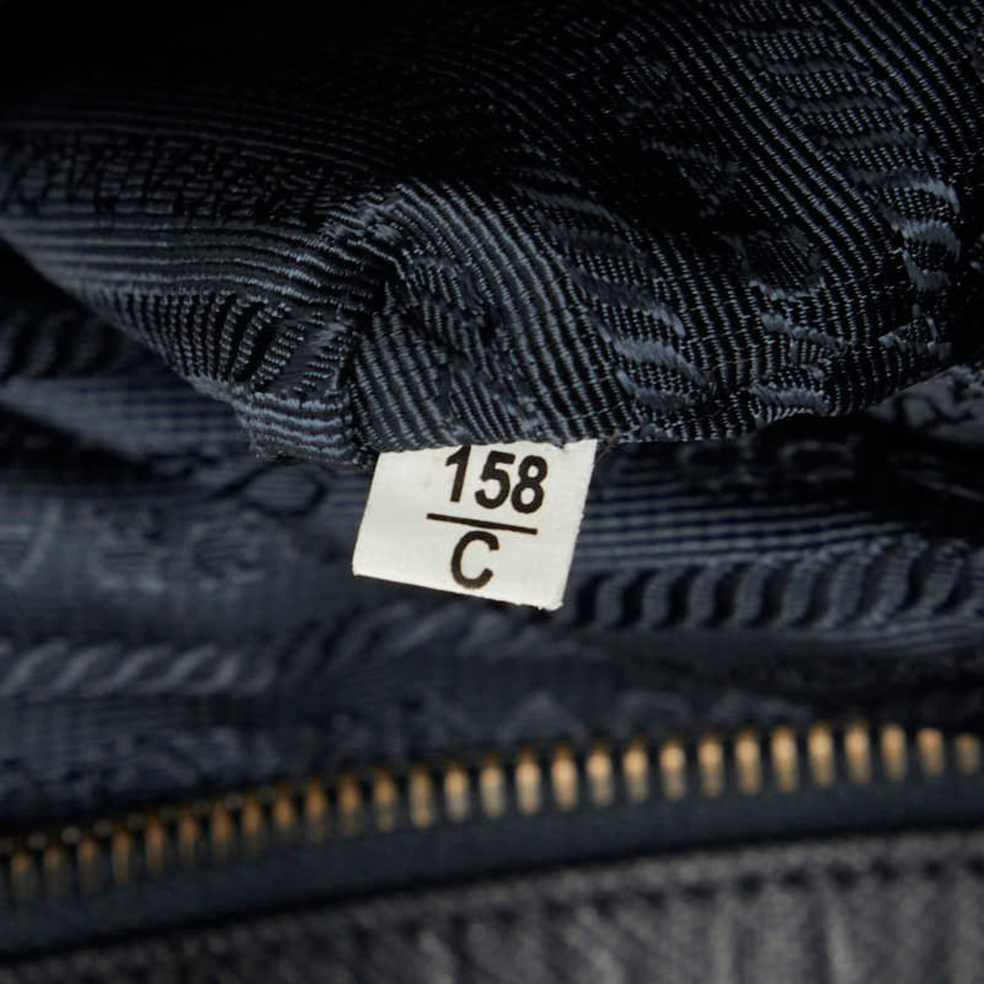 Prada Navy Nylon Leather Shoulder Bag (Pre-Owned)