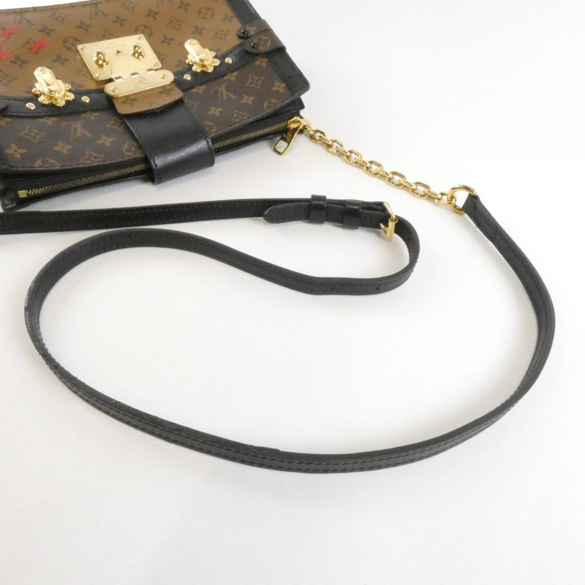 Louis Vuitton Marron Coated Canvas Shoulder Bag (Pre-Owned)