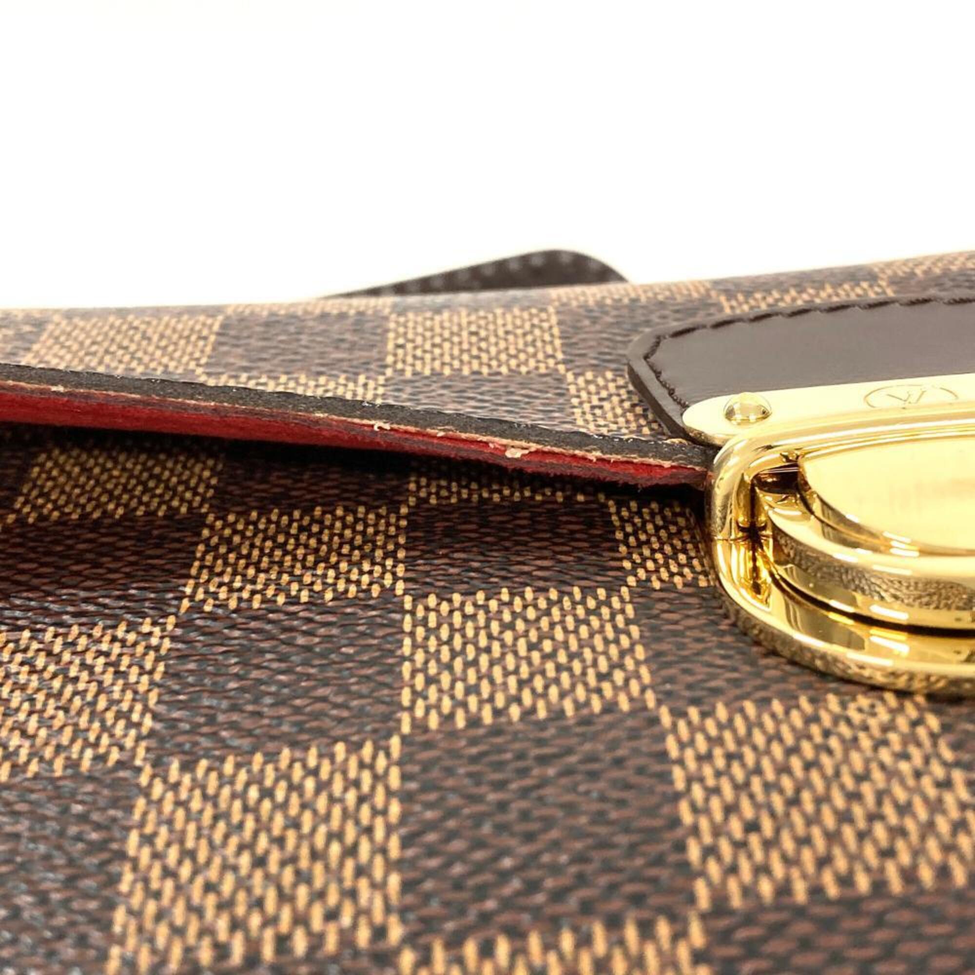 Louis Vuitton Damier Brown Damier Canvas Ebene Damier Canvas Shoulder Bag (Pre-Owned)
