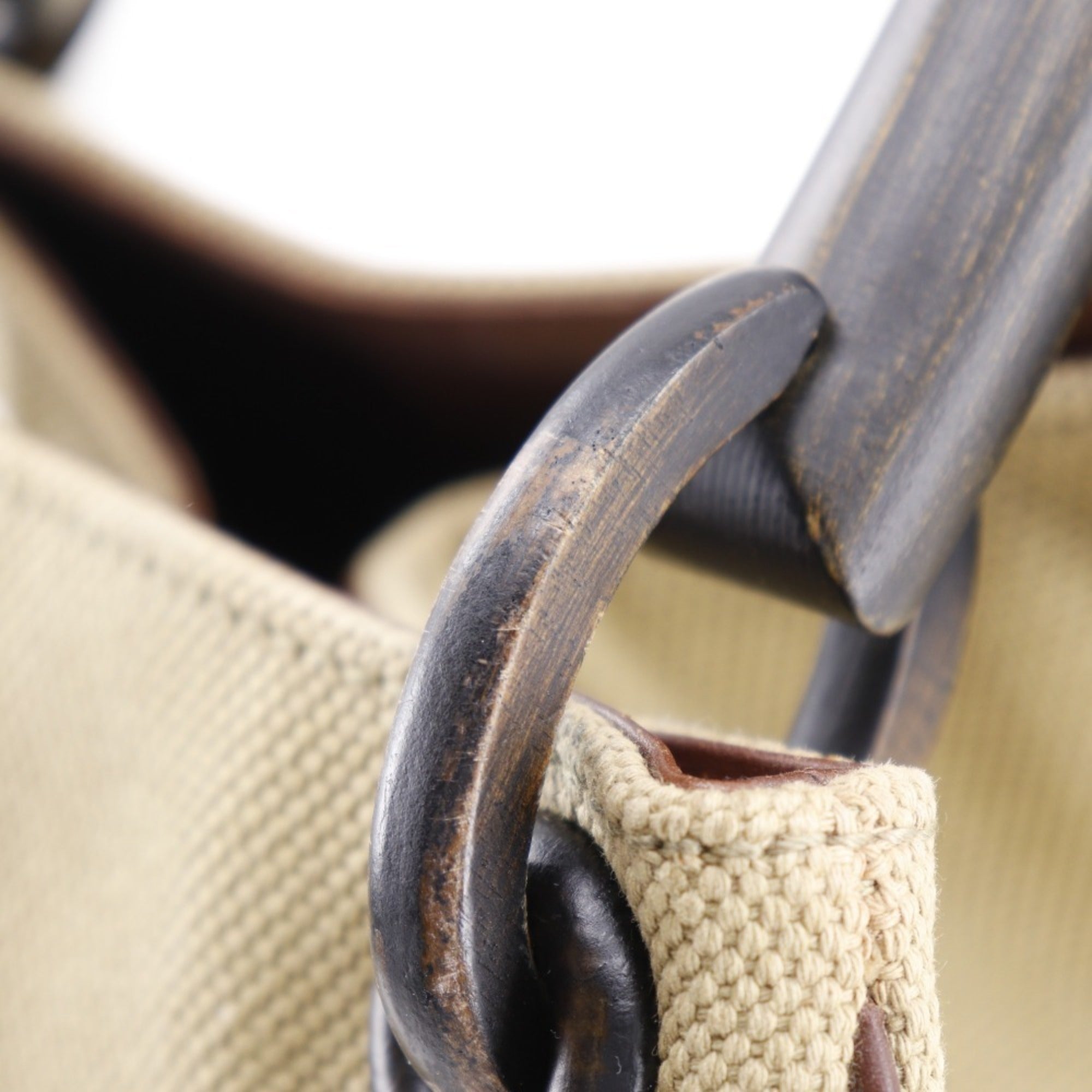 Gucci Beige Canvas Handbag (Pre-Owned)