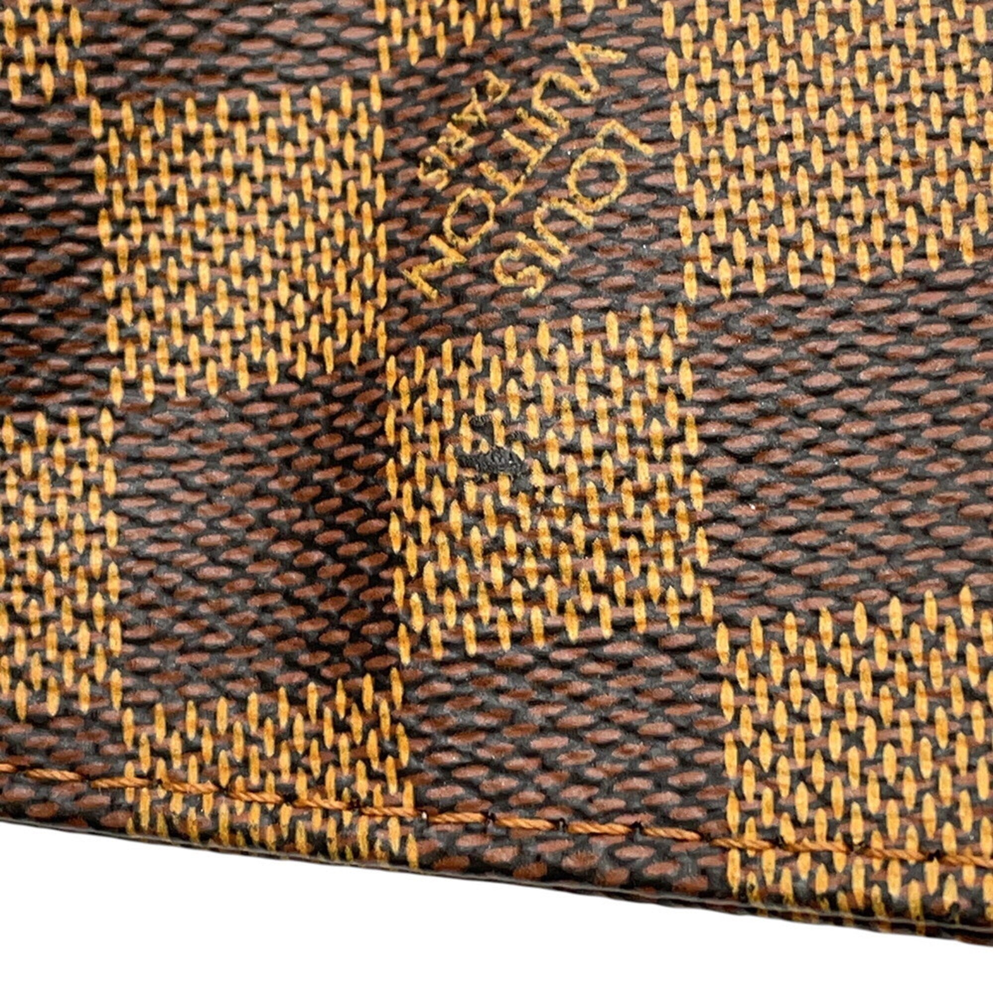 Louis Vuitton Brown Damier Canvas Ebene Damier Canvas Handbag Pouch Shoulder Bag Sling Bag (Pre-Owned)