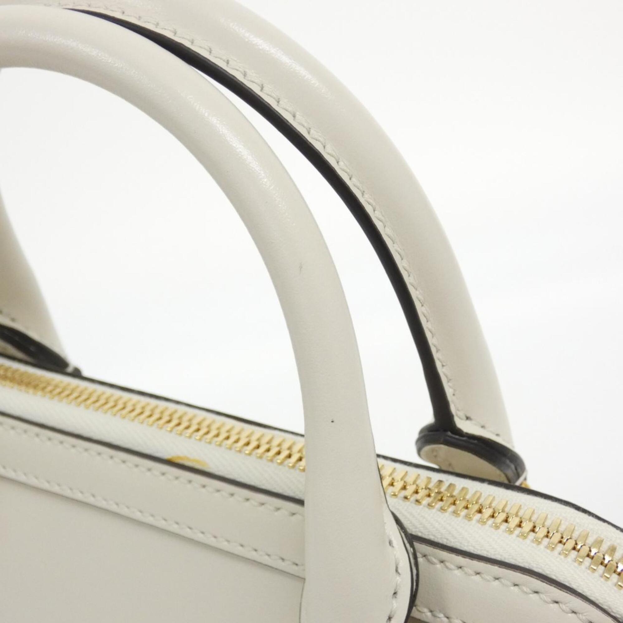 Gucci Horsebit White Leather Handbag (Pre-Owned)