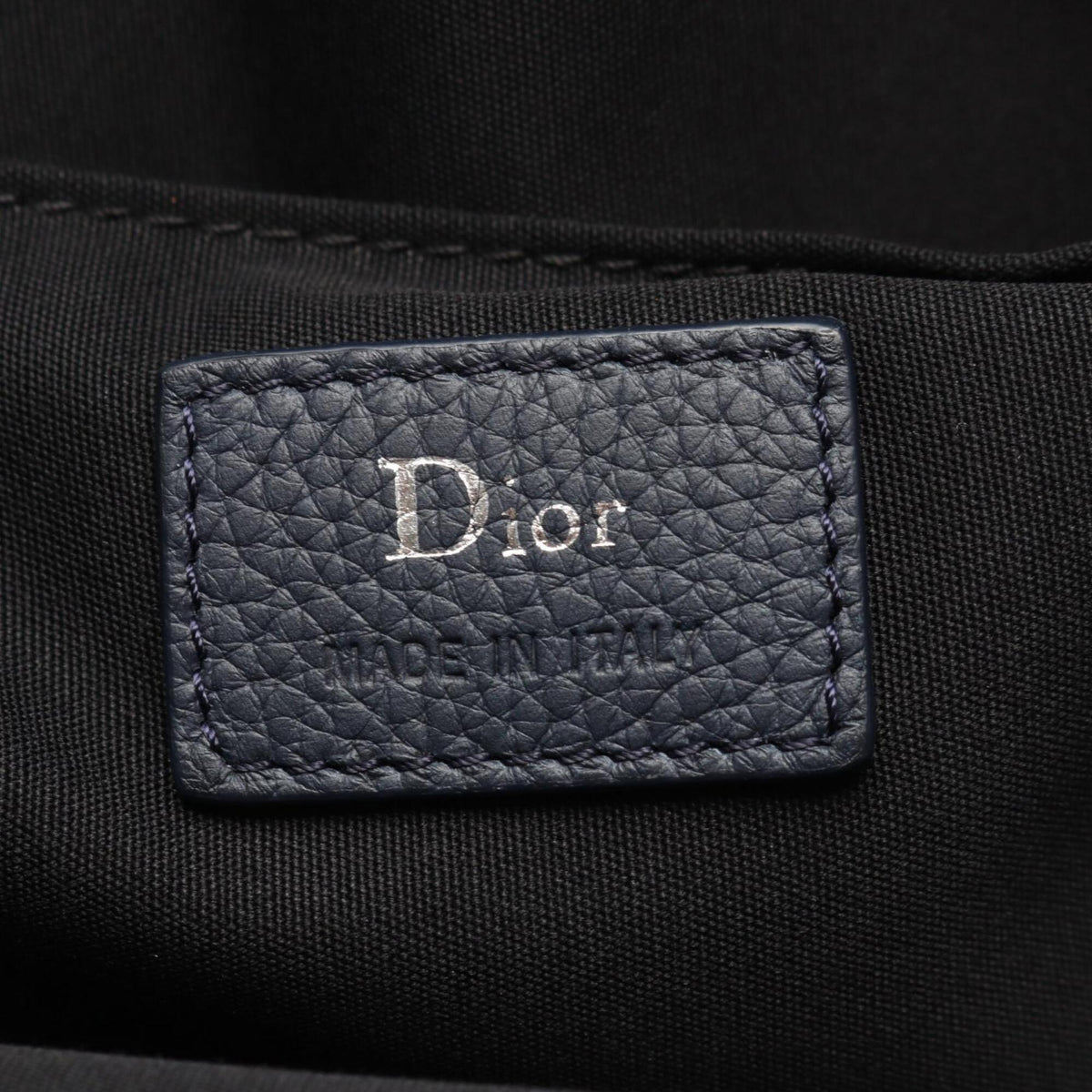 Dior Homme Navy Leather Backpack Handbag (Pre-Owned)