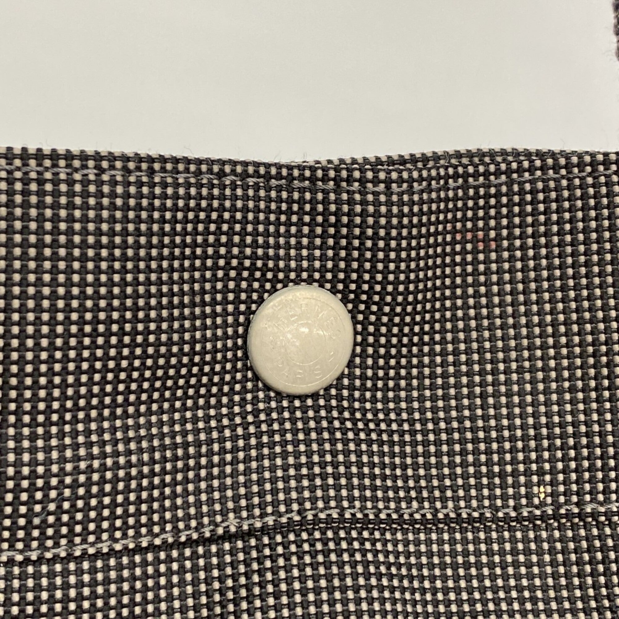 Hermes Gray Canvas Tote Bag (Pre-Owned)