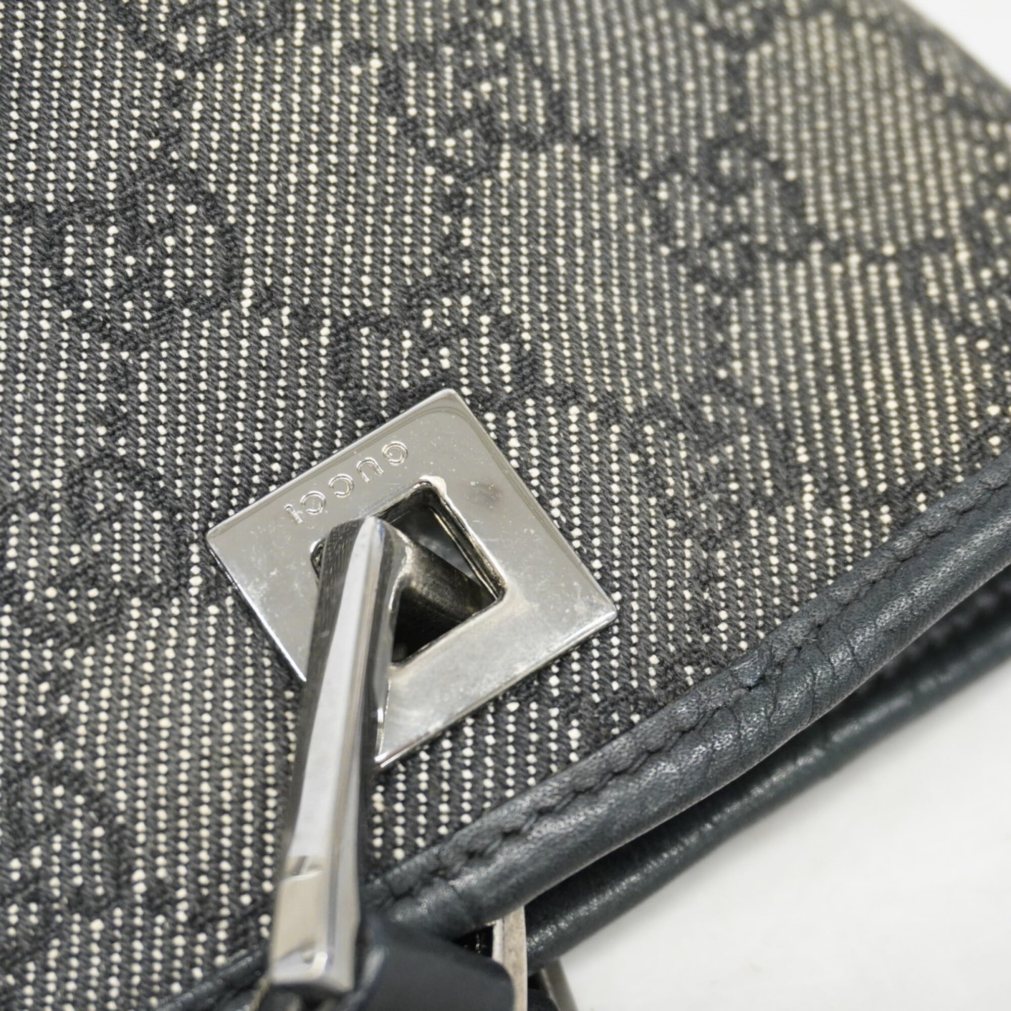 Gucci Black Denim Tote Bag (Pre-Owned)