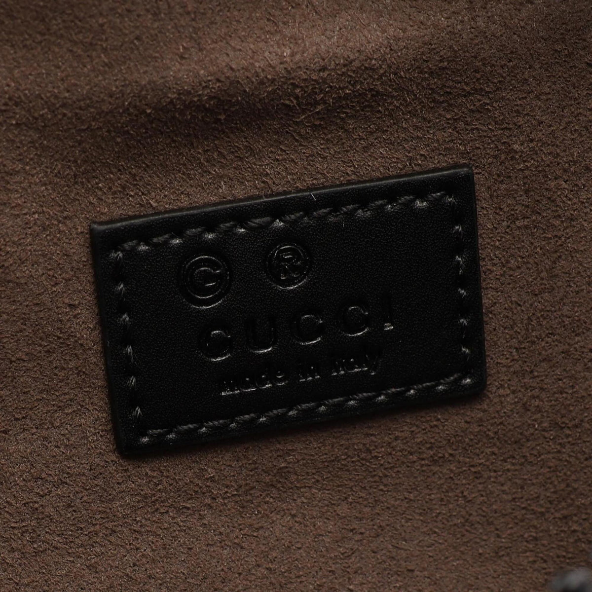 Gucci Beige Black Gg Supreme Leather Fanny Pack (Pre-Owned)
