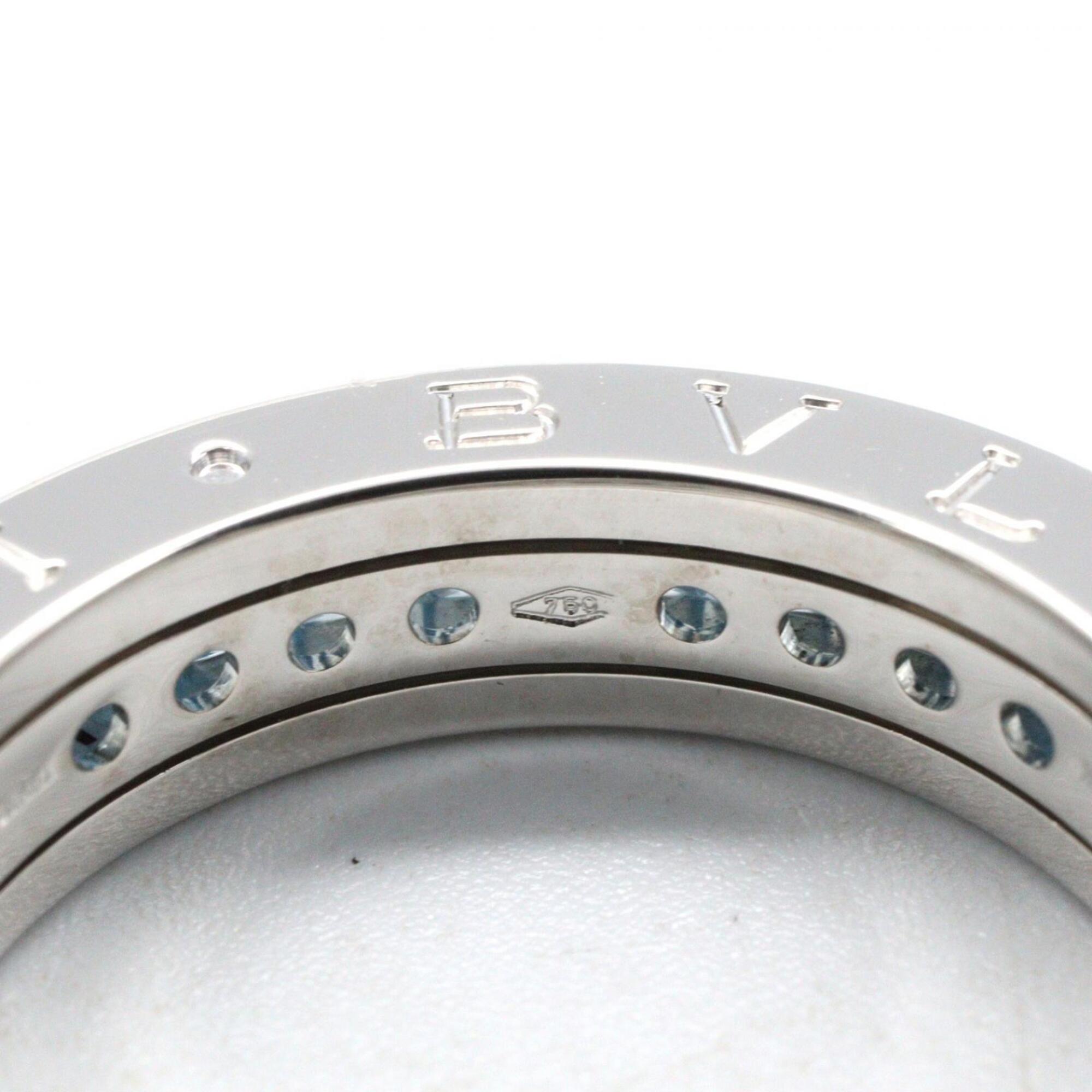 Bvlgari Silver Blue White Gold (18K) Band Ring (Pre-Owned)