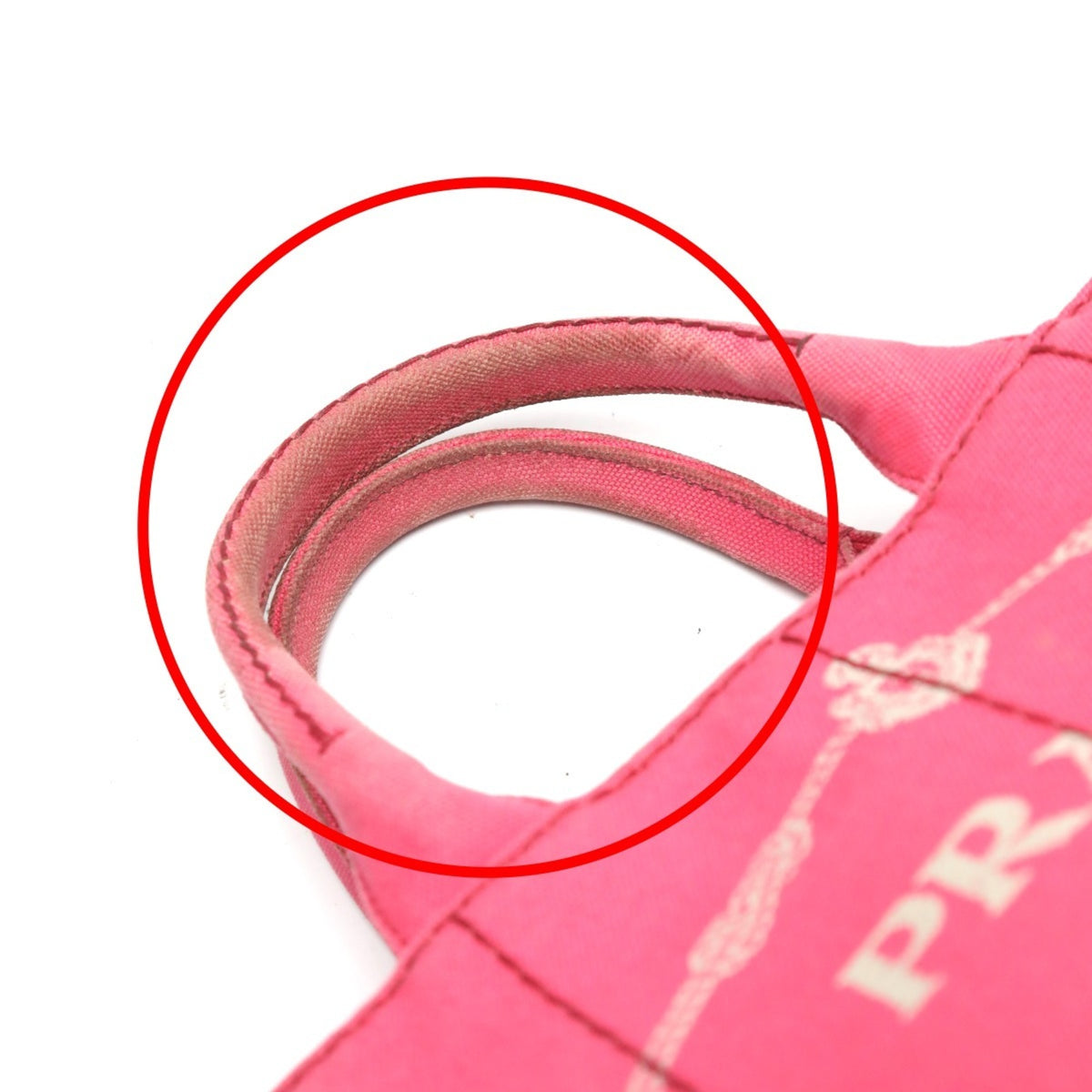 Prada Pink Canvas Tote Bag (Pre-Owned)