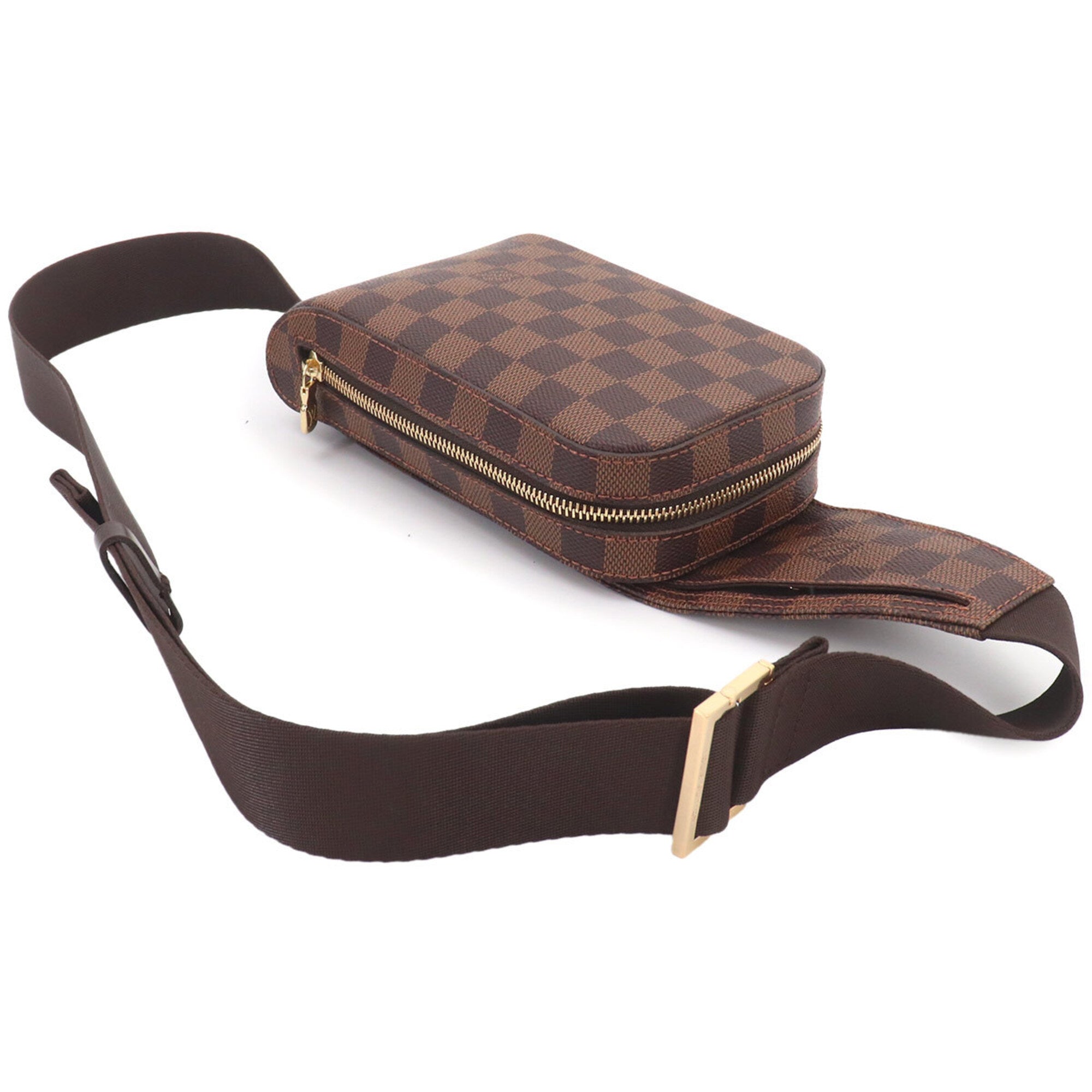 Louis Vuitton Ebene Damier Canvas Handbag Pouch Sling Bag (Pre-Owned)