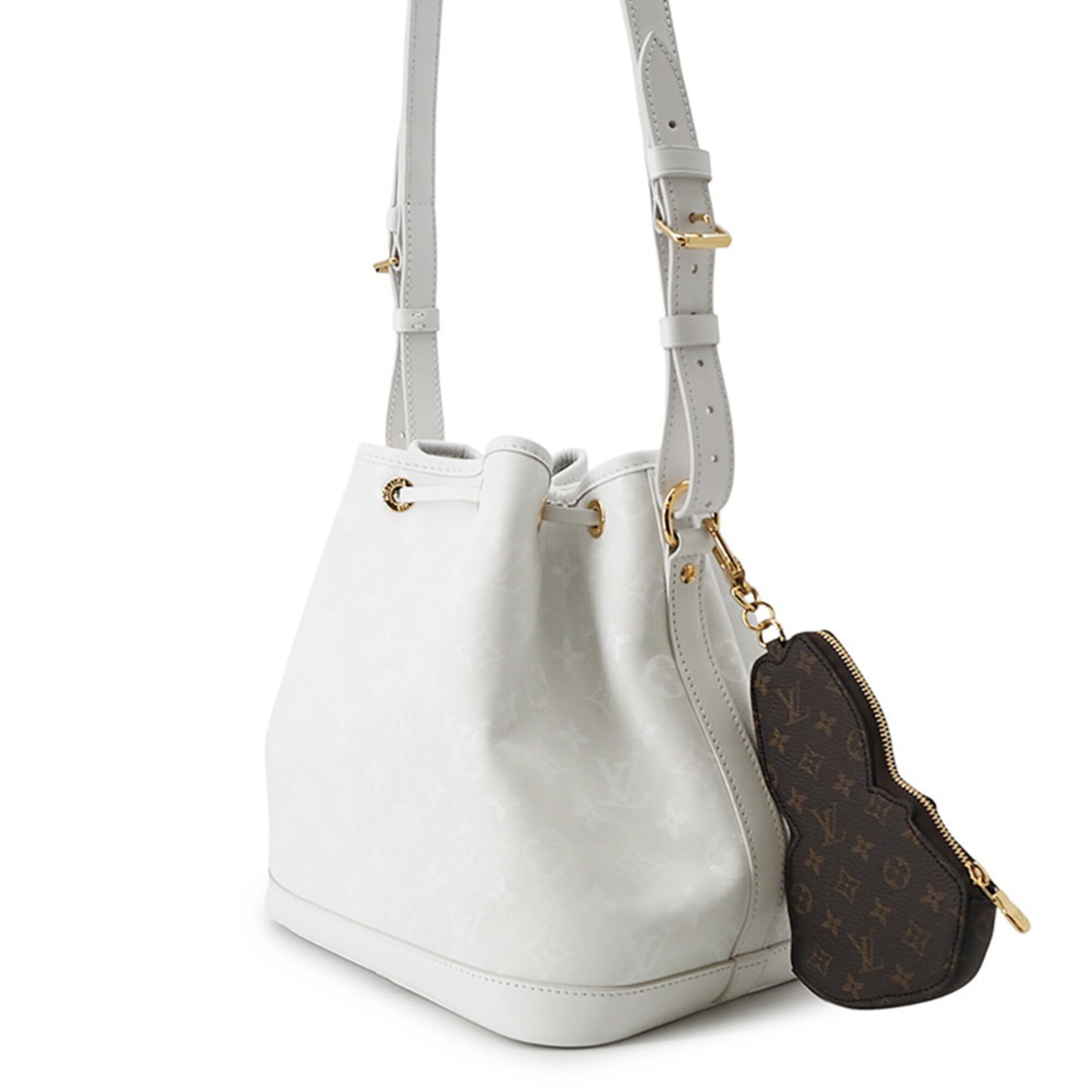 Louis Vuitton Monogram White Leather Monogram Handbag Shoulder Bag (Pre-Owned)