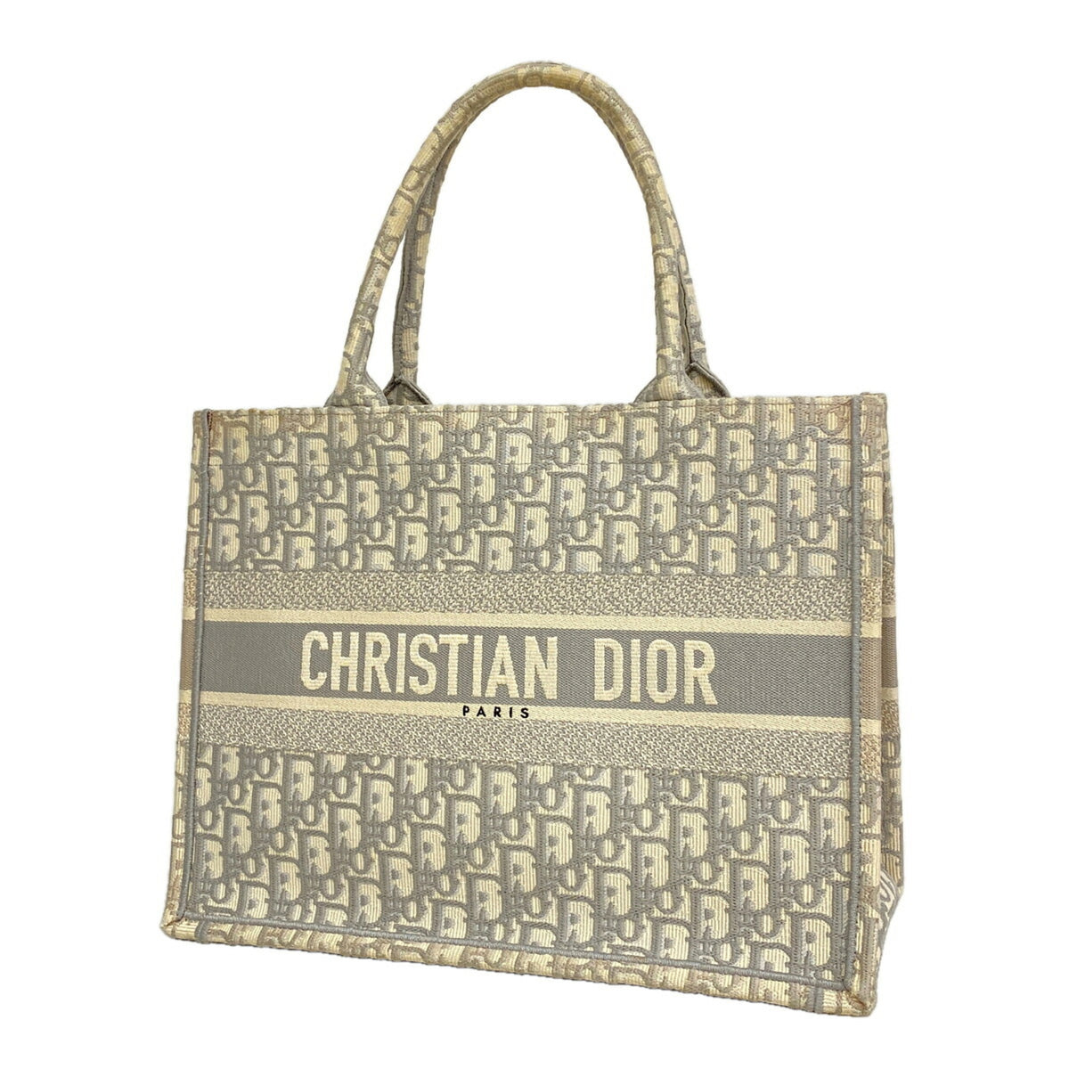 Christian Dior Gray Canvas Tote Bag (Pre-Owned)