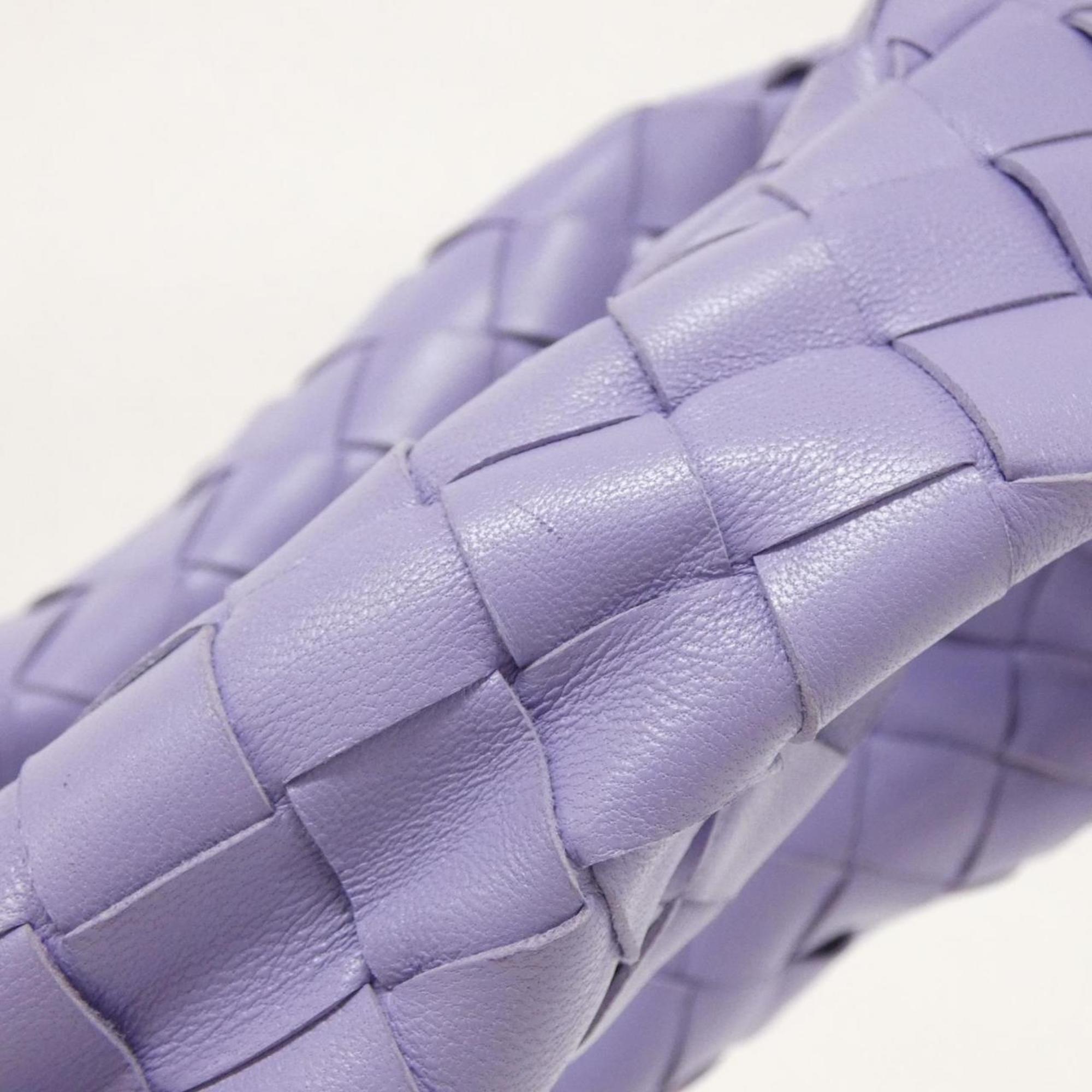 Bottega Veneta Purple Leather Handbag (Pre-Owned)
