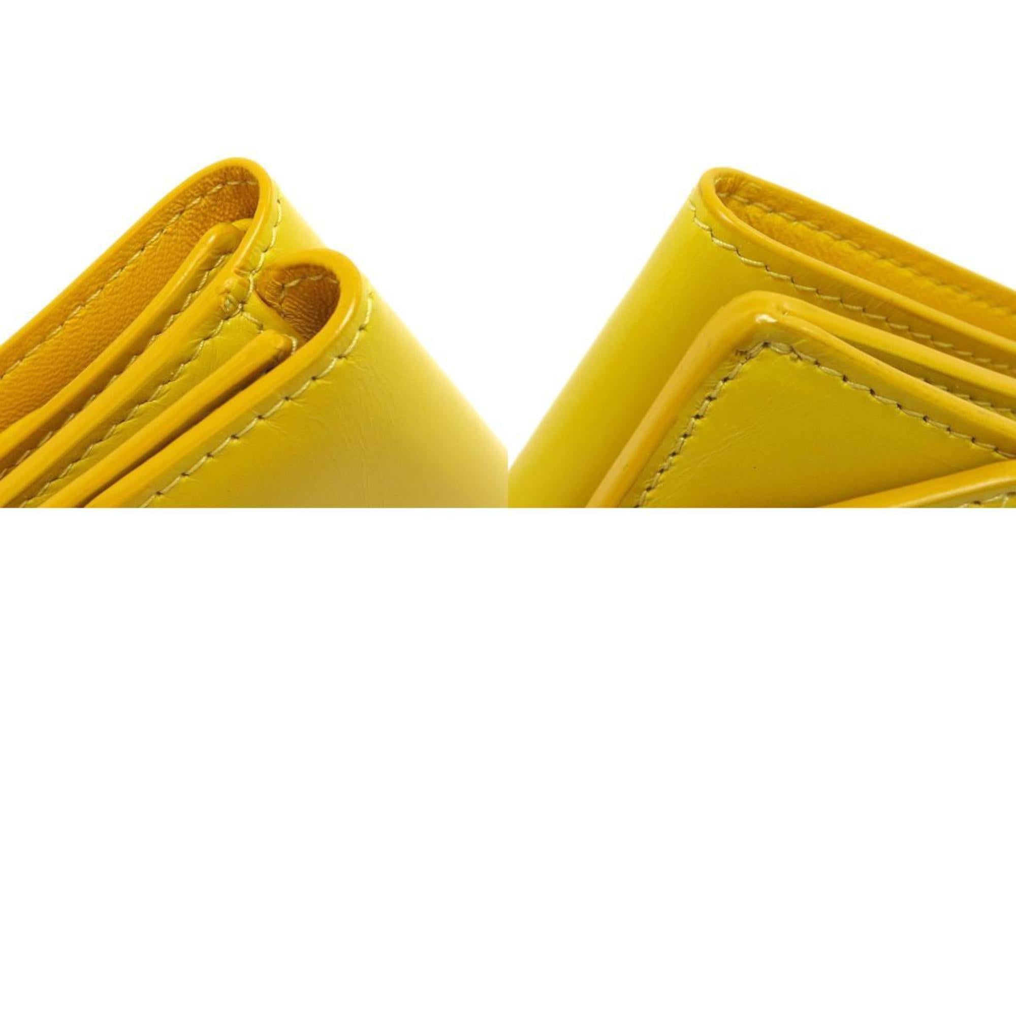 Balenciaga Yellow Leather Wallet (Tri-Fold) (Pre-Owned)