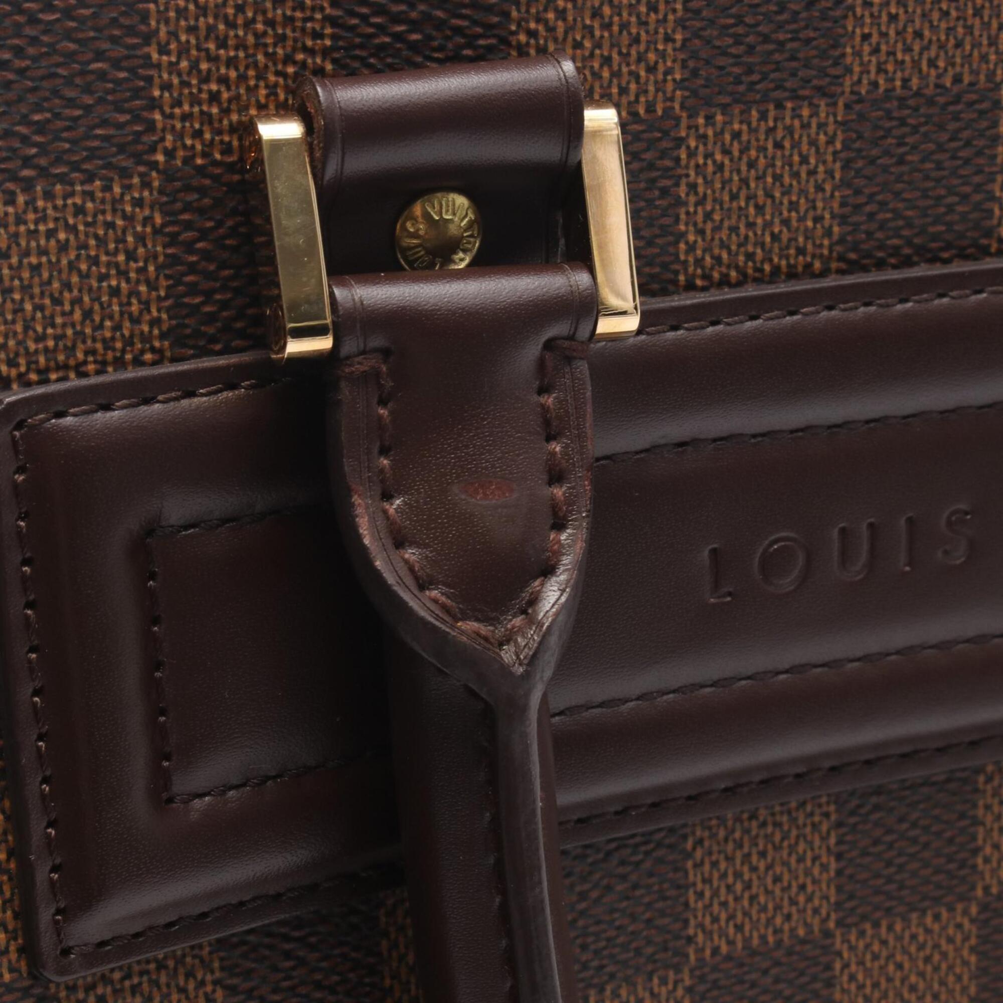 Louis Vuitton Brown Ebene Coated Canvas Damier Canvas Leather Handbag Tote Bag (Pre-Owned)