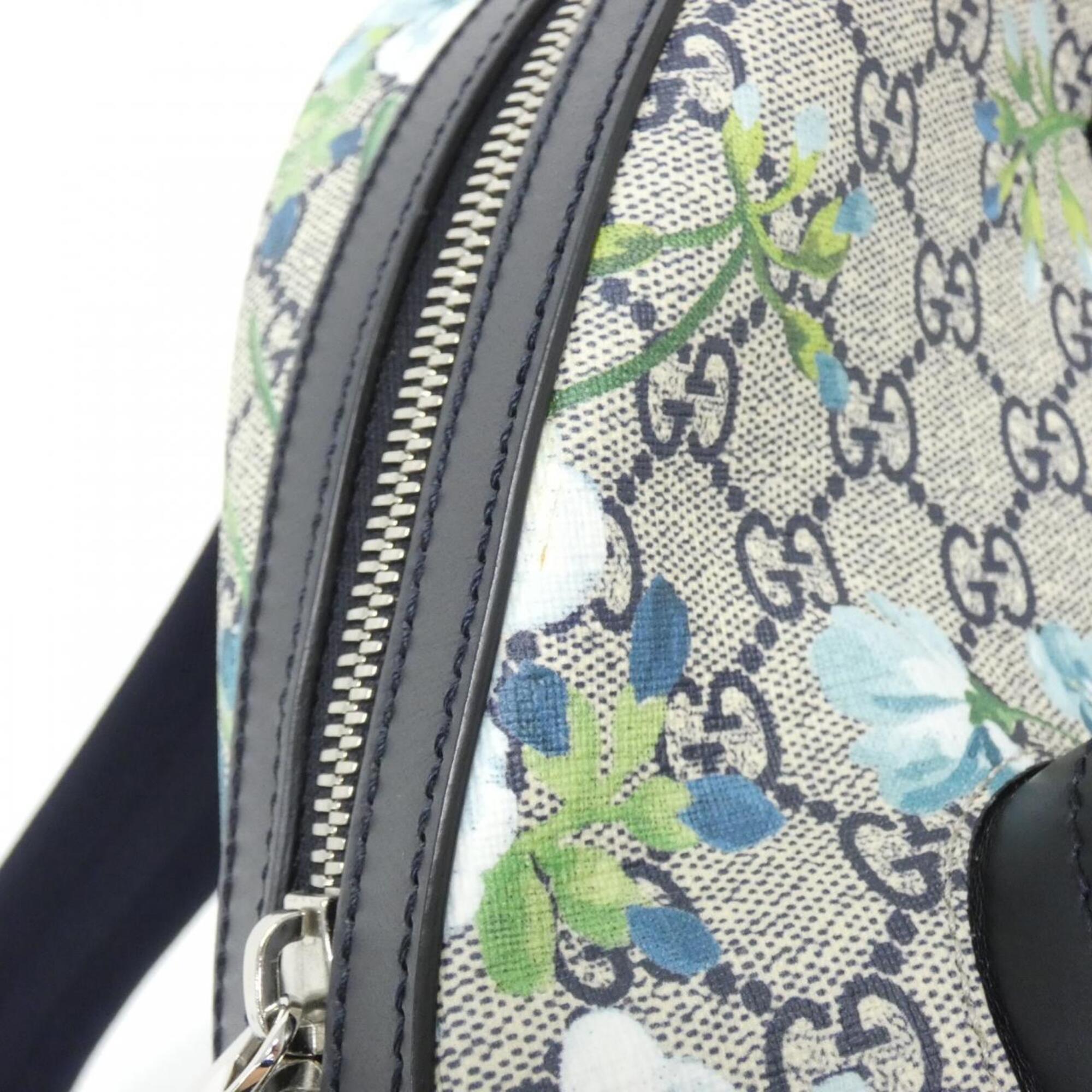 Gucci Beige Blue Gg Supreme Backpack (Pre-Owned)