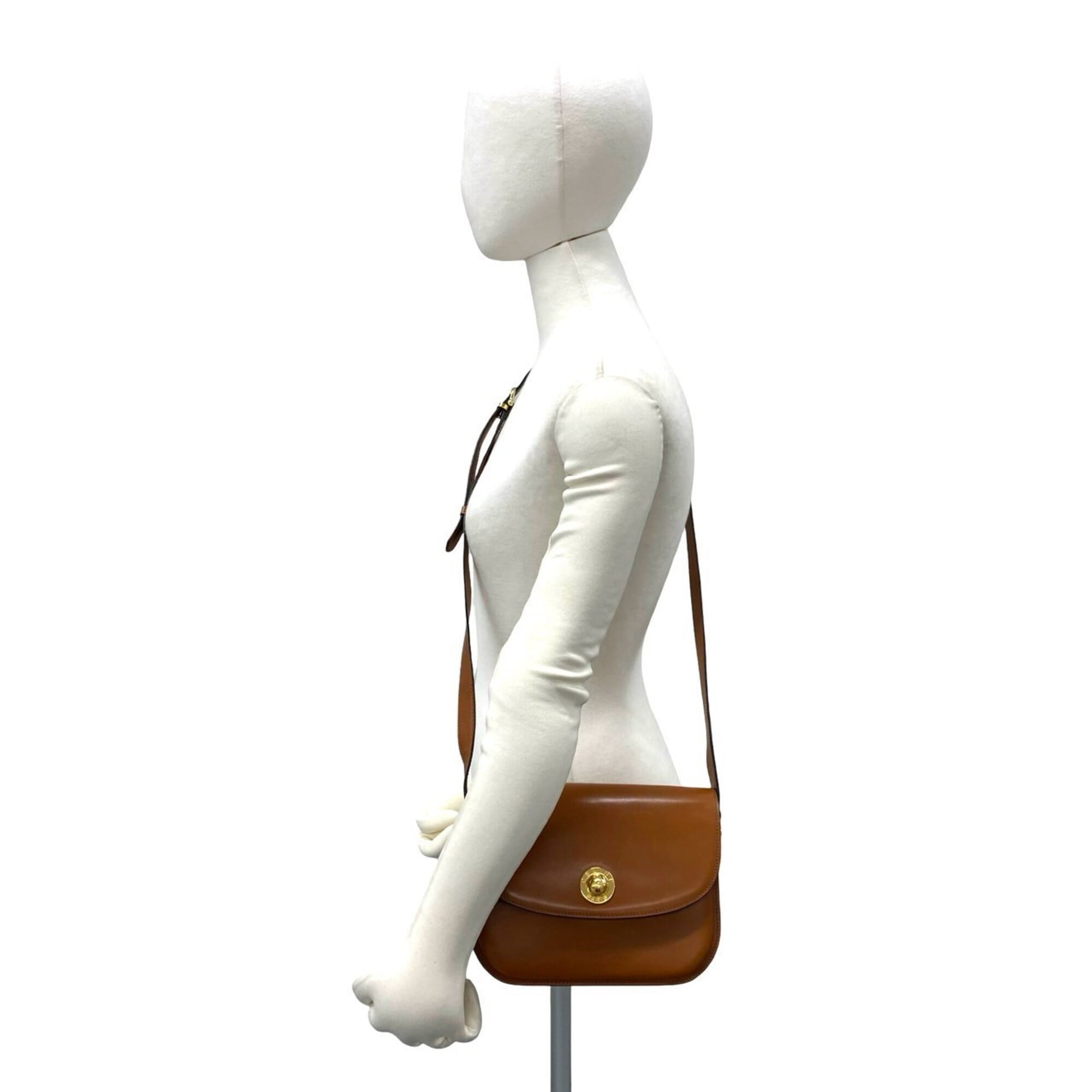 Celine Brown Leather Pochette Shoulder Bag (Pre-Owned)