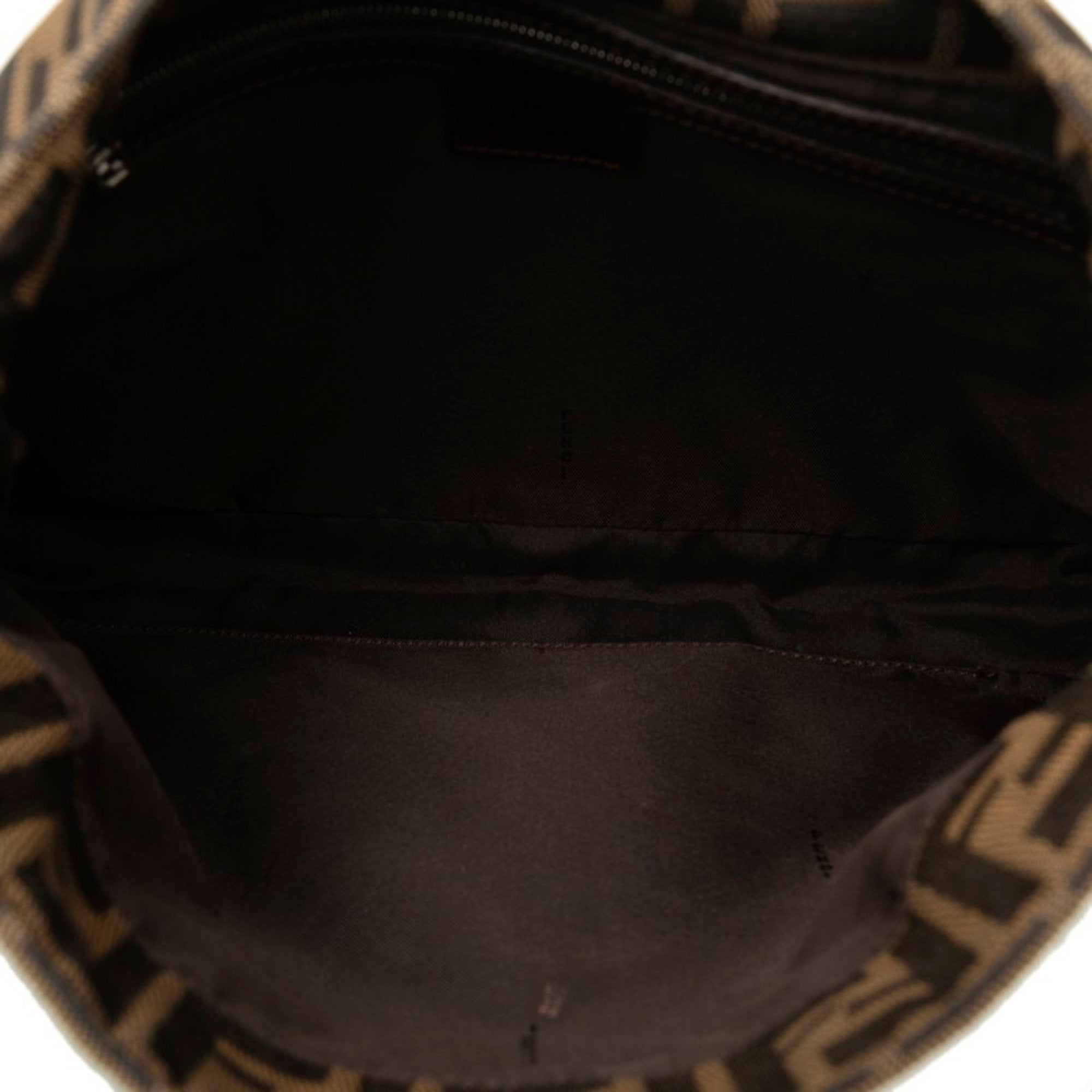Fendi Brown Canvas Leather Handbag (Pre-Owned)