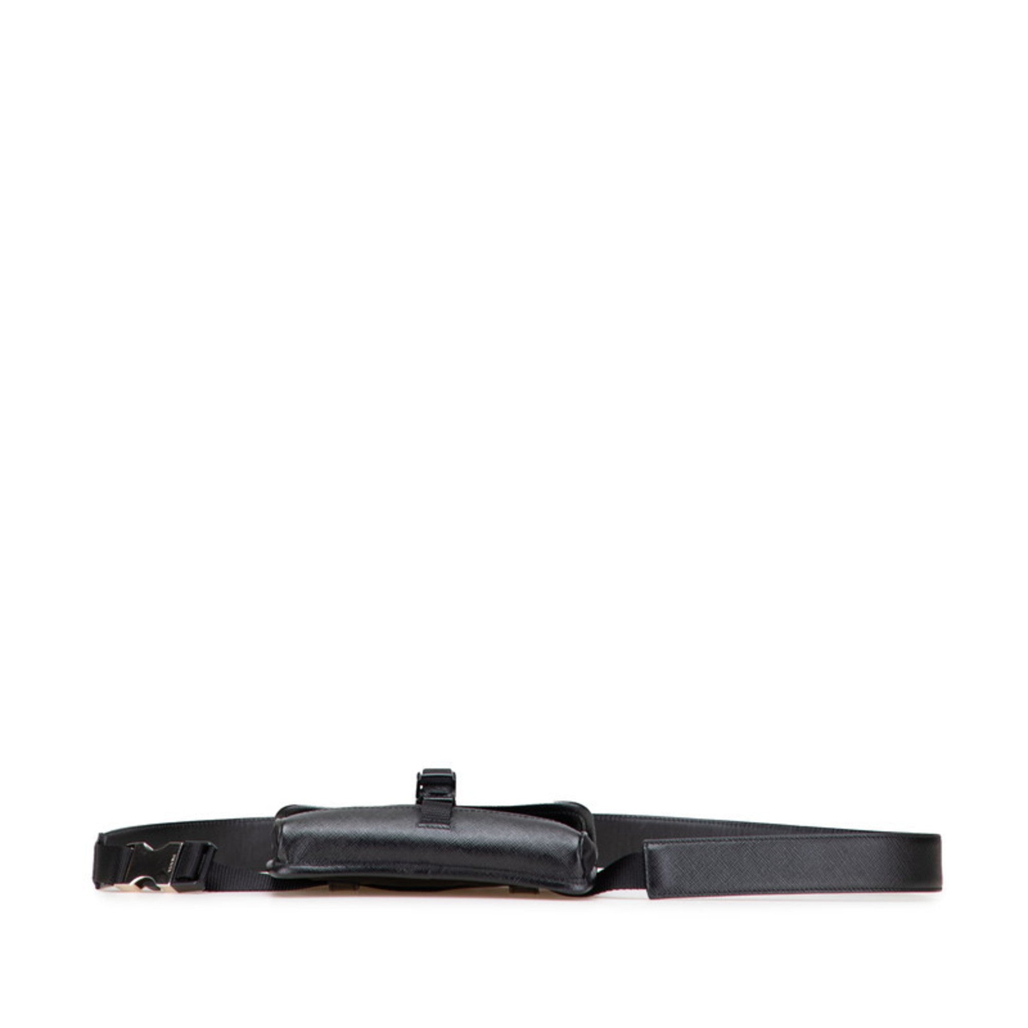Prada Black Nylon Leather Fanny Pack (Pre-Owned)