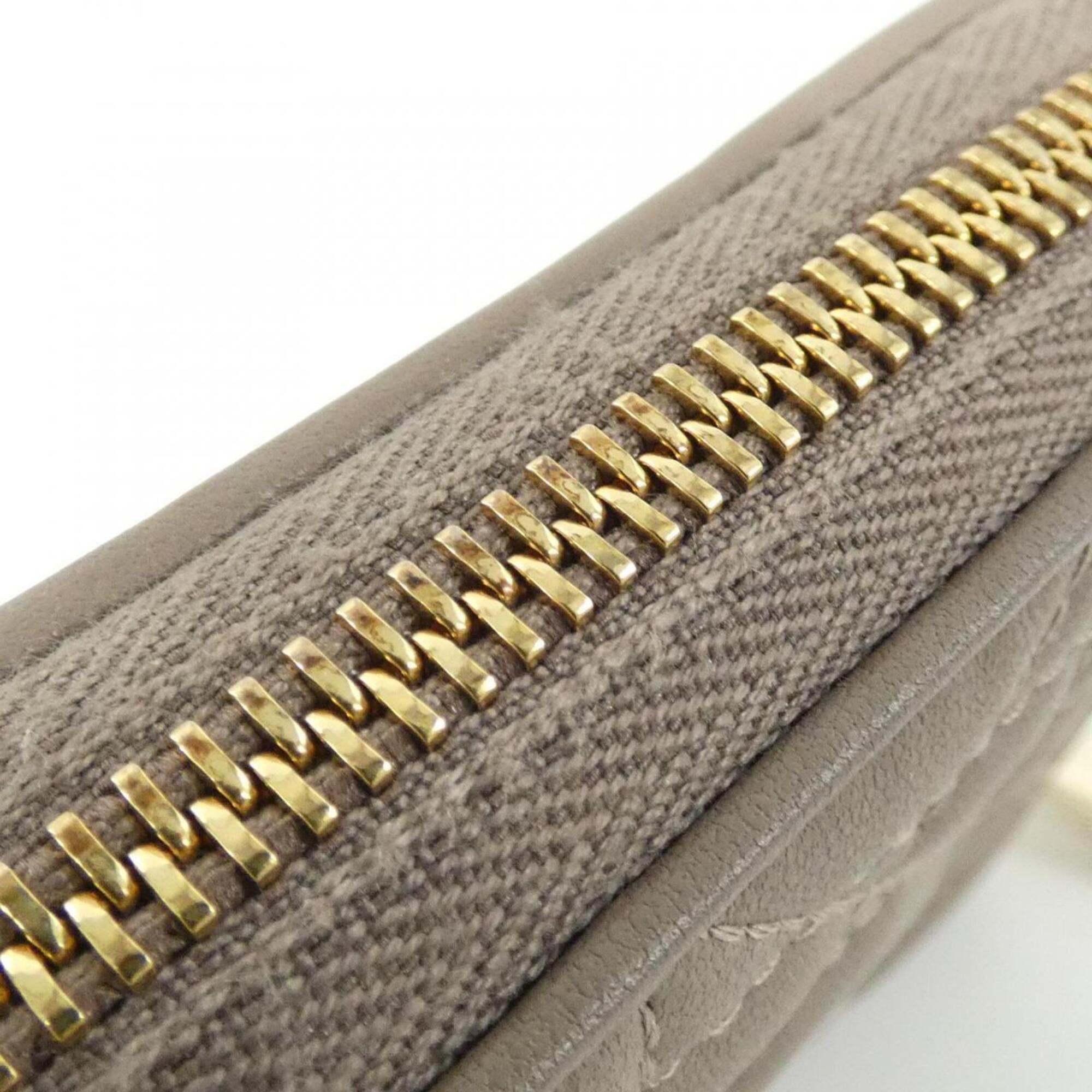 Christian Dior Brown Leather Long Wallet (Bi-Fold) (Pre-Owned)