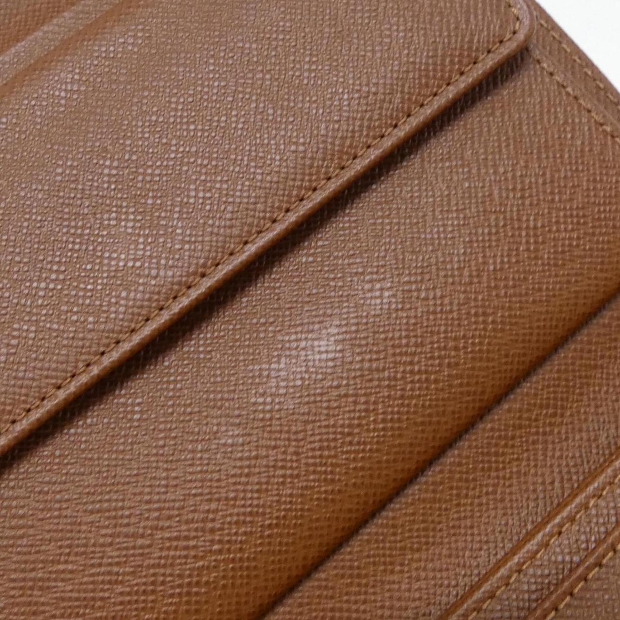 Louis Vuitton Brown Coated Canvas Middle Wallet (Tri-Fold) (Pre-Owned)