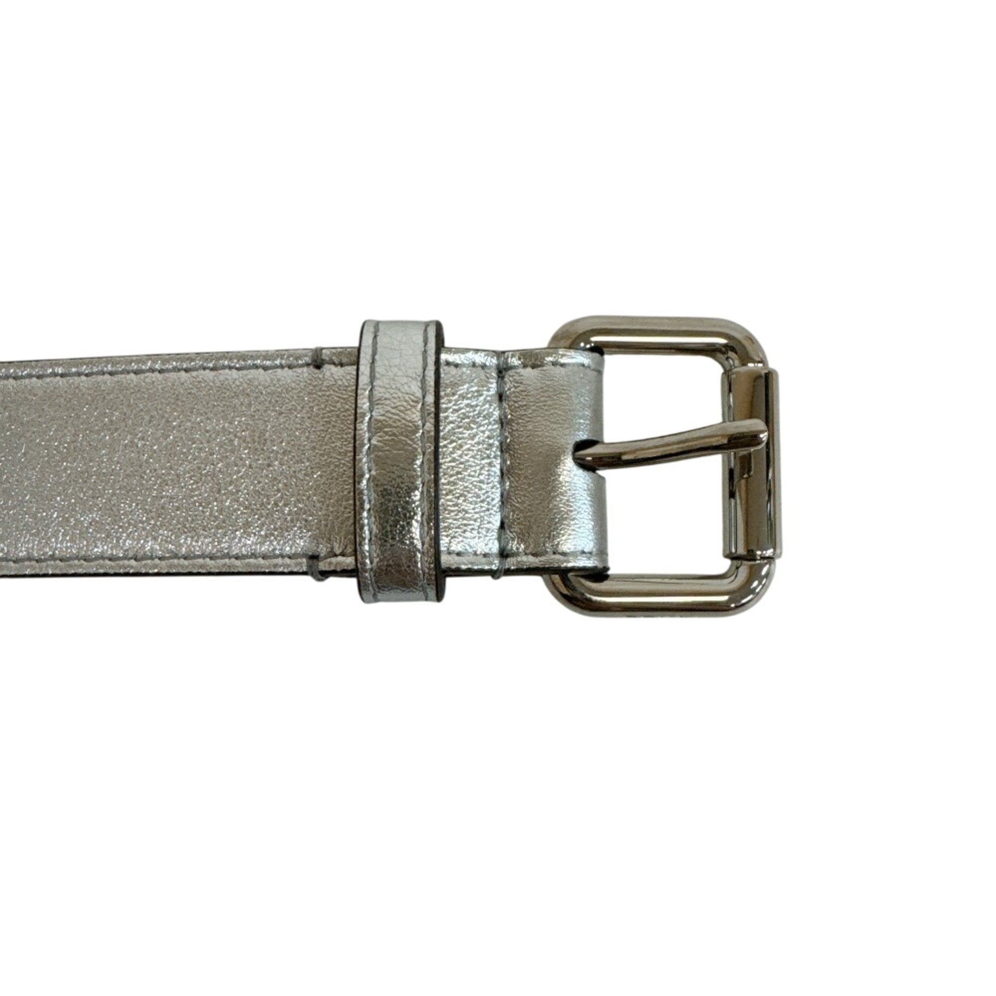 Fendi Silver Leather Fanny Pack (Pre-Owned)