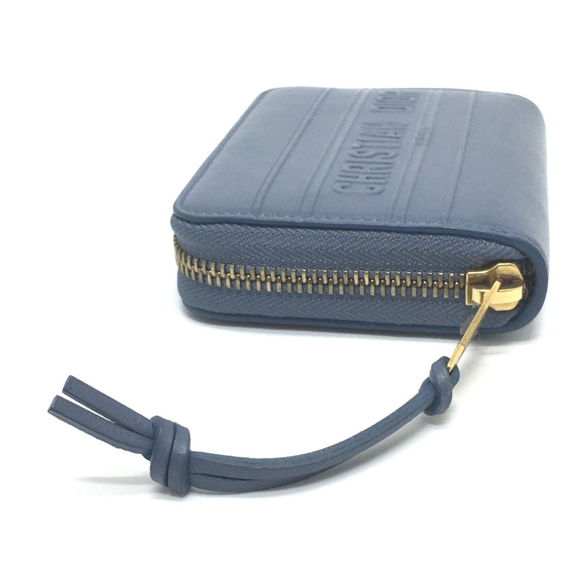 Christian Dior Blue Leather Coin Purse/Coin Case (Pre-Owned)