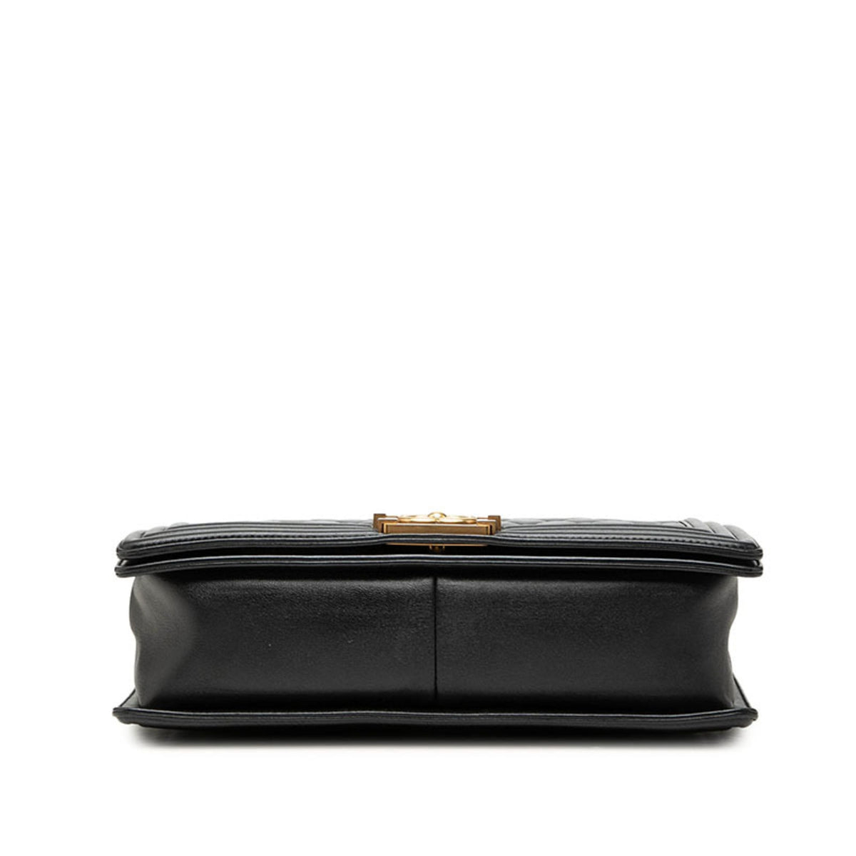 Chanel Boy Chanel Black Leather Shoulder Bag (Pre-Owned)