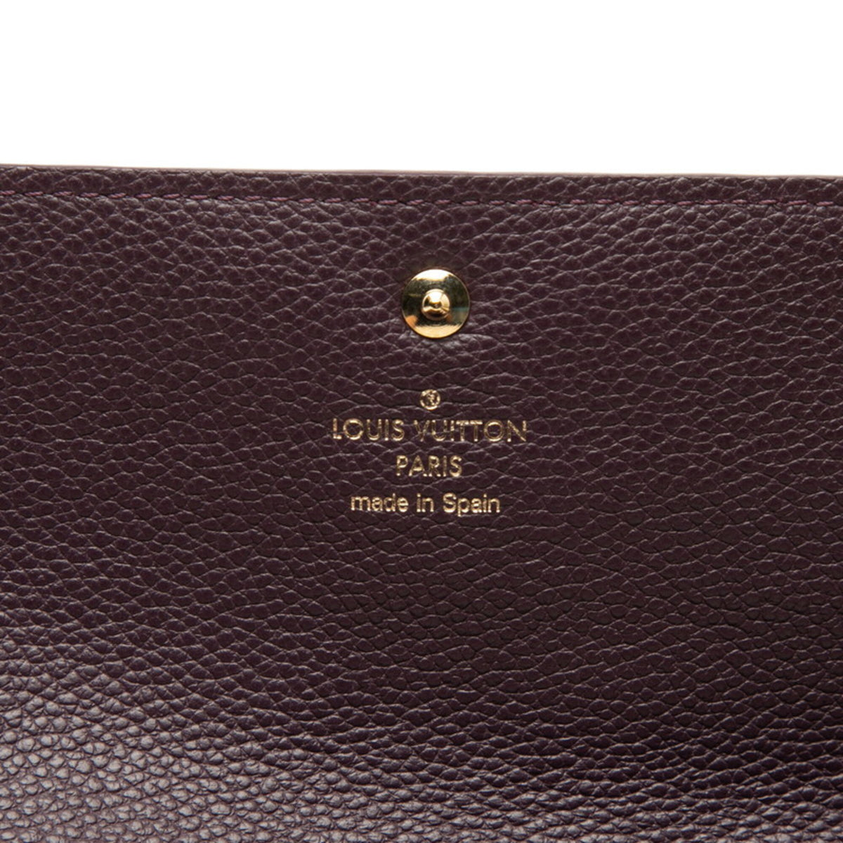 Louis Vuitton Purple Leather Long Wallet (Tri-Fold) (Pre-Owned)